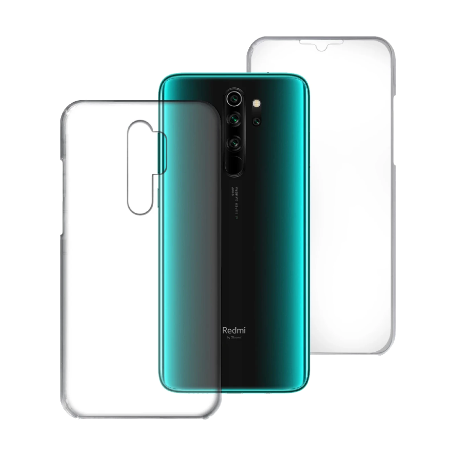 Funda Doble Xiaomi Redmi Note 8 Pro Silicona Transparente Delantera y Trasera