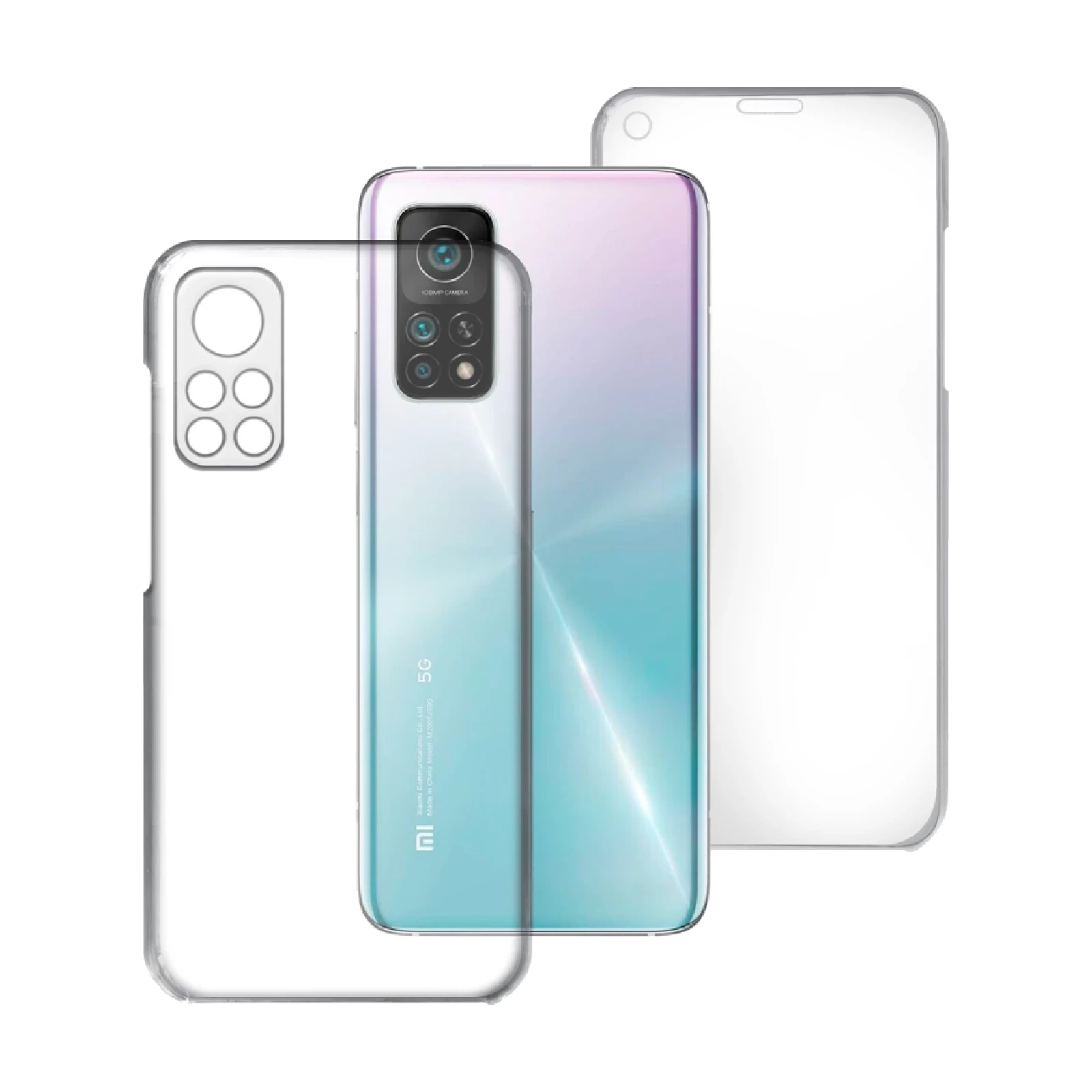 Funda Doble Xiaomi Mi 10 T /Mi 10 T Pro Silicona Transparente Delantera y Trasera