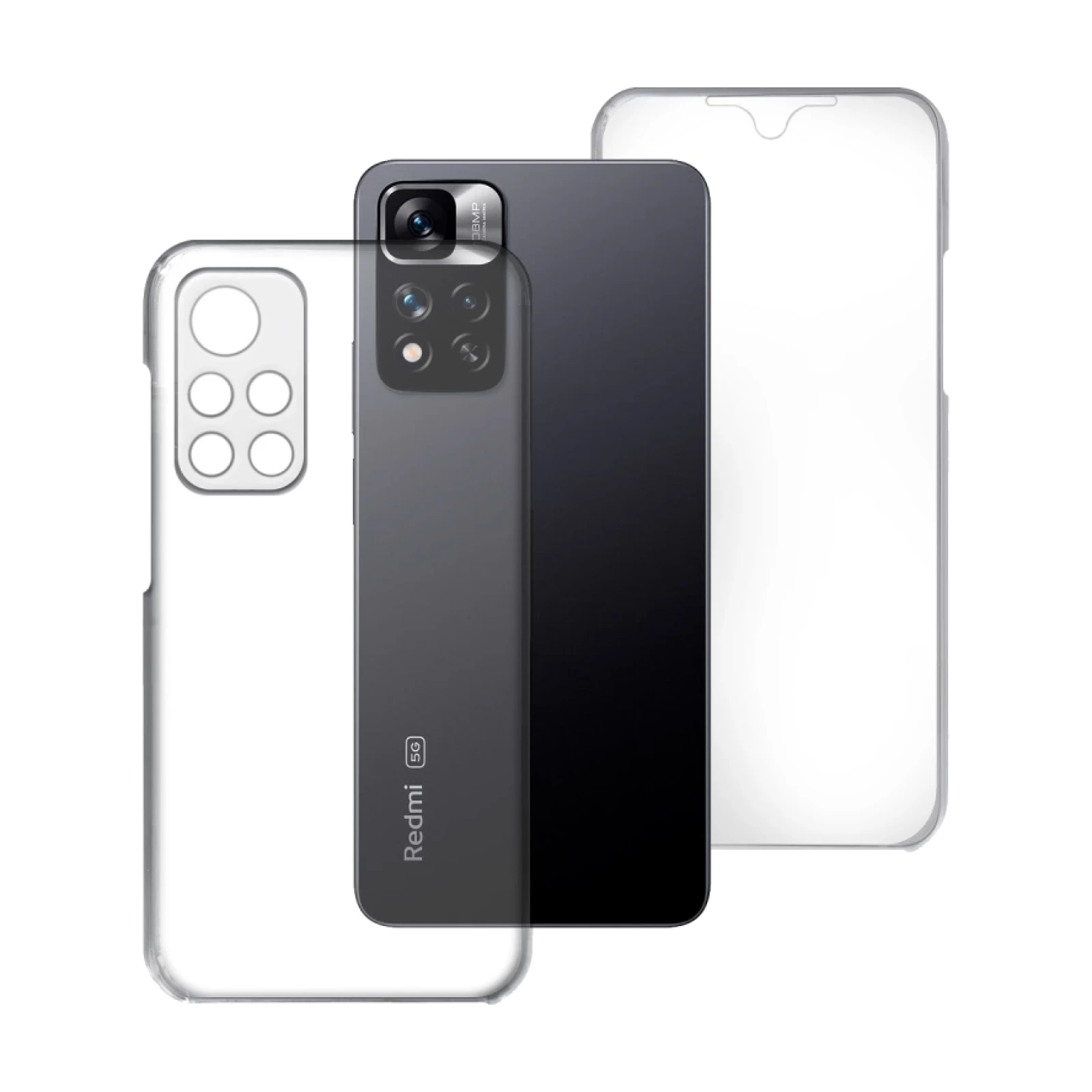 Funda Doble Xiaomi Redmi Note 11 Pro Plus Silicona Transparente Delantera y Trasera