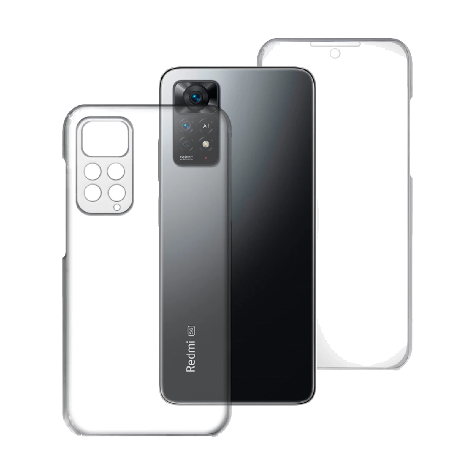Funda Doble Xiaomi Redmi Note 11 Pro 4G / 5G Silicona Transparente Delantera y Trasera