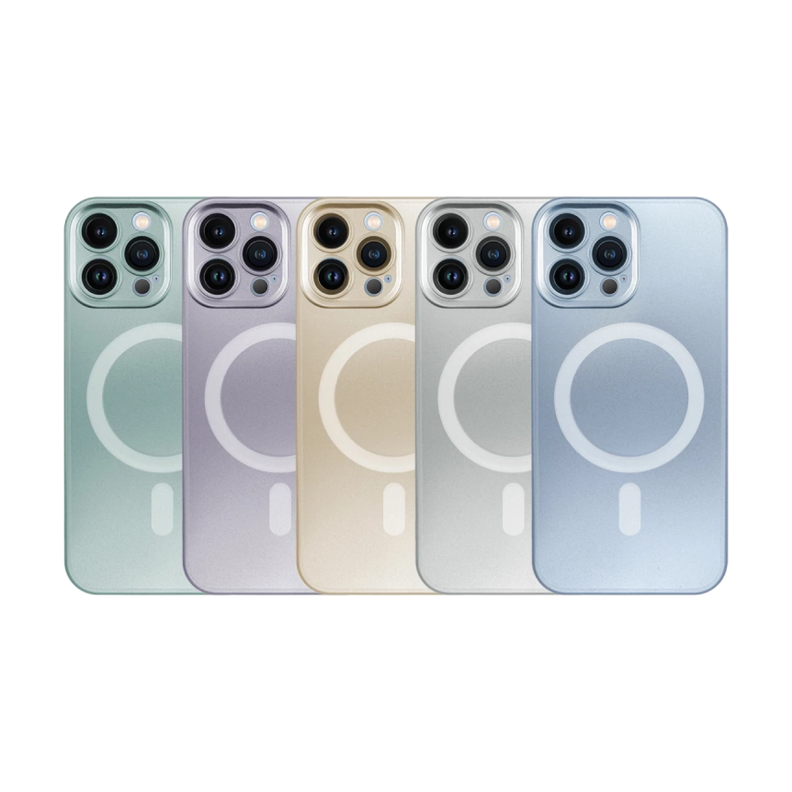Funda Silicona Metalizada Mate Magsafe para iPhone 14 Pro Max