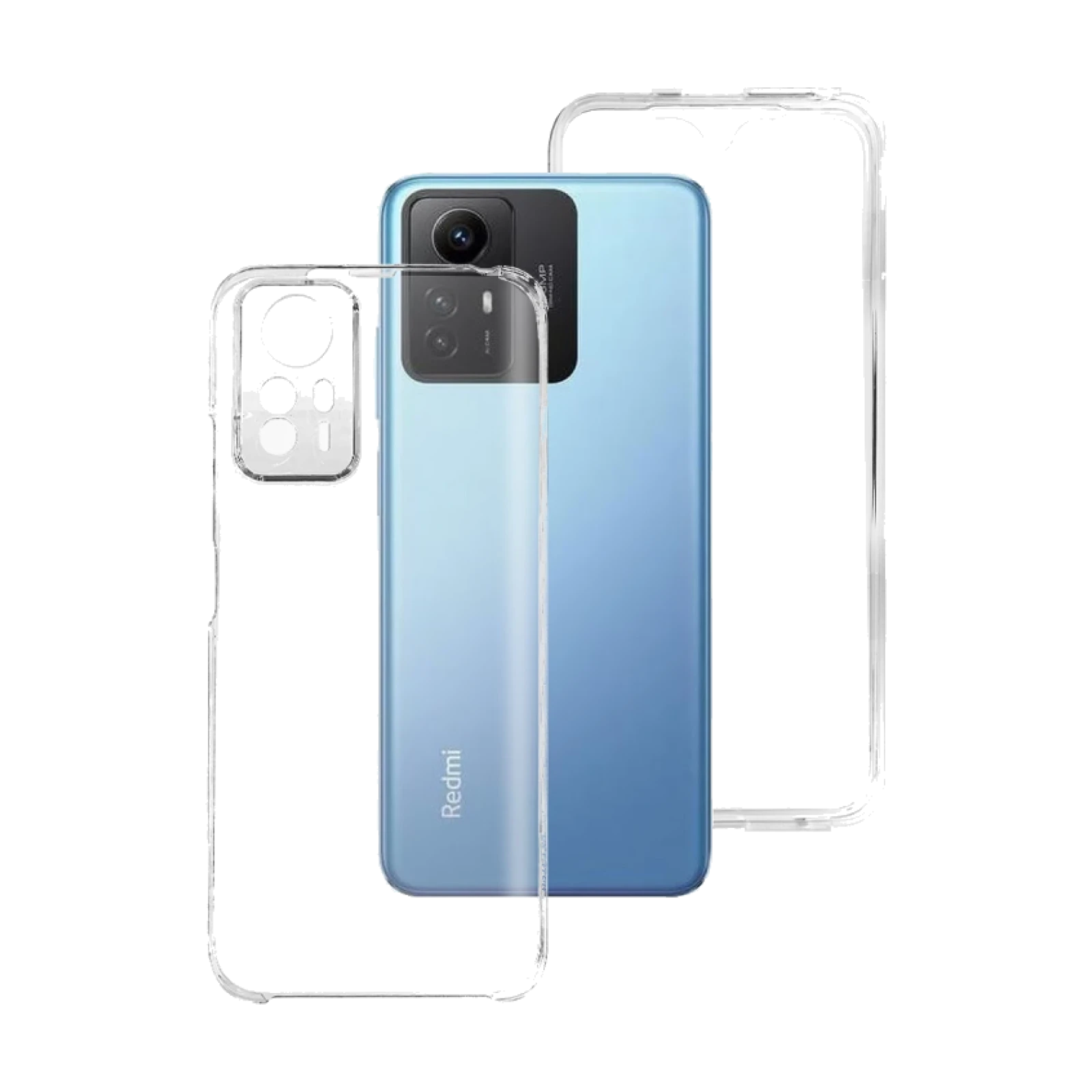Funda Doble Xiaomi Redmi Note 12S Silicona Transparente Delantera y Trasera