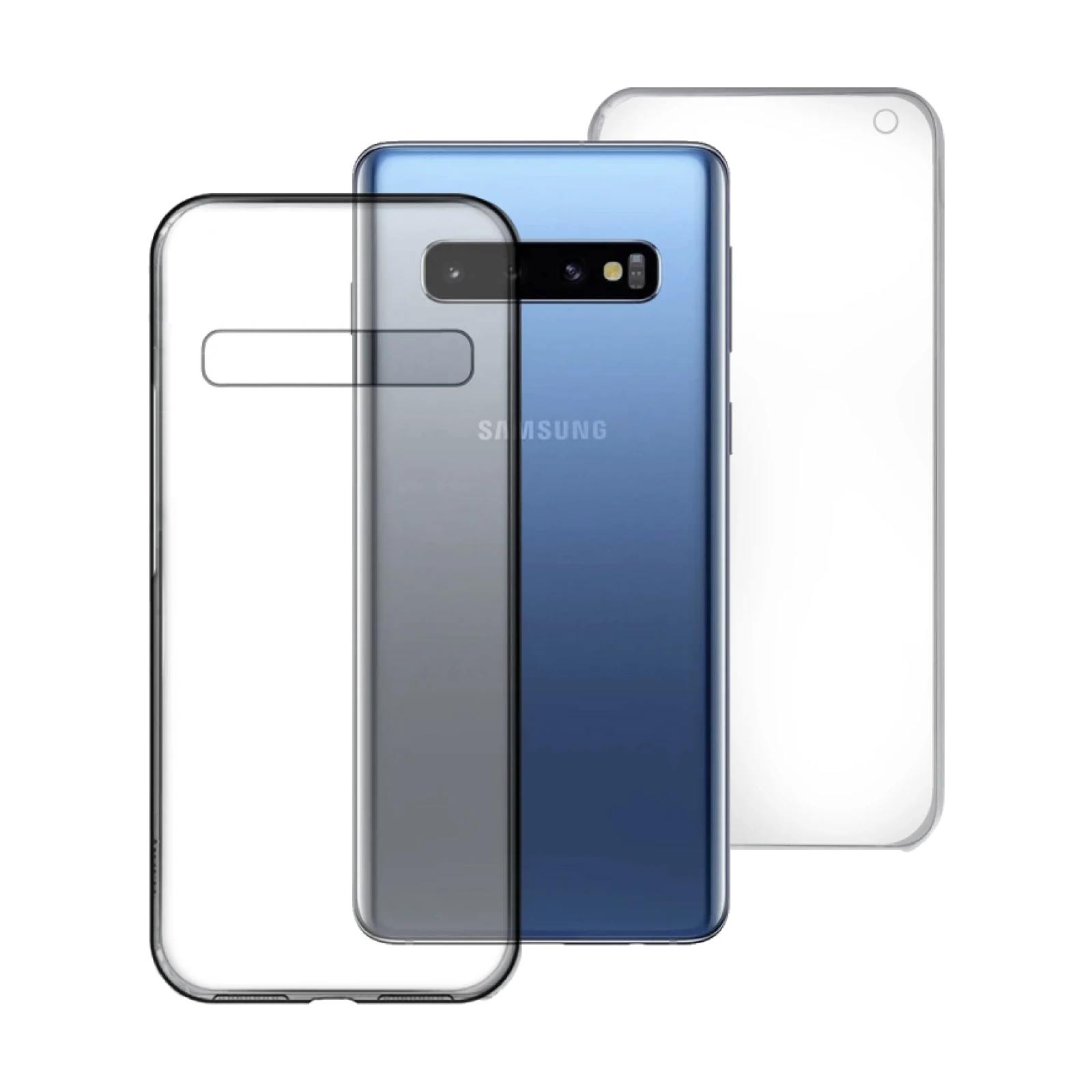 Funda Doble Samsung Galaxy S10 Plus Silicona Transparente Delantera y Trasera