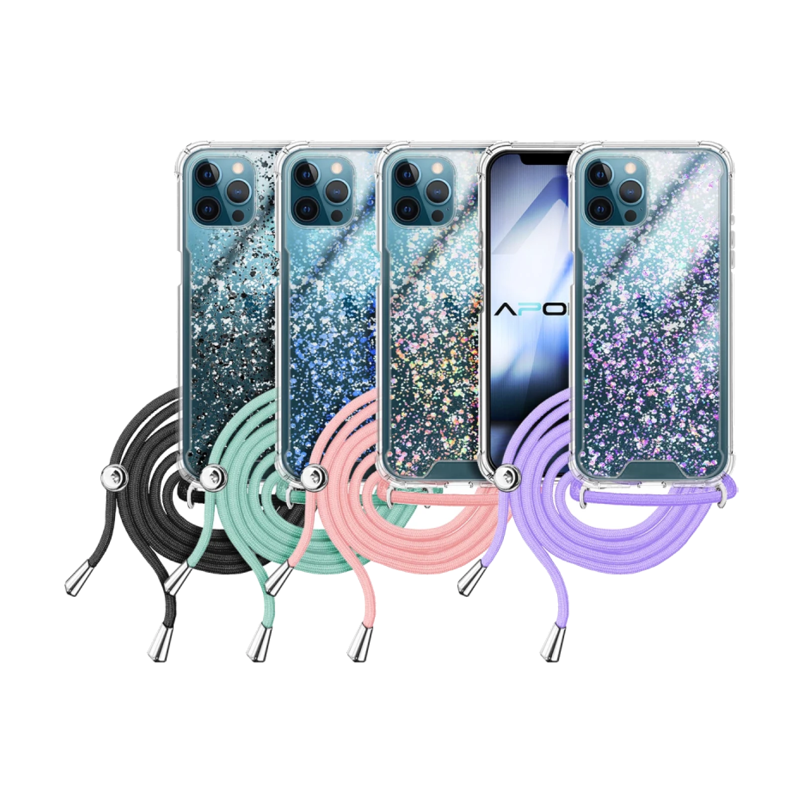 Funda Gel transparente con Cordón iPhone 12 Pro Max 6.7"