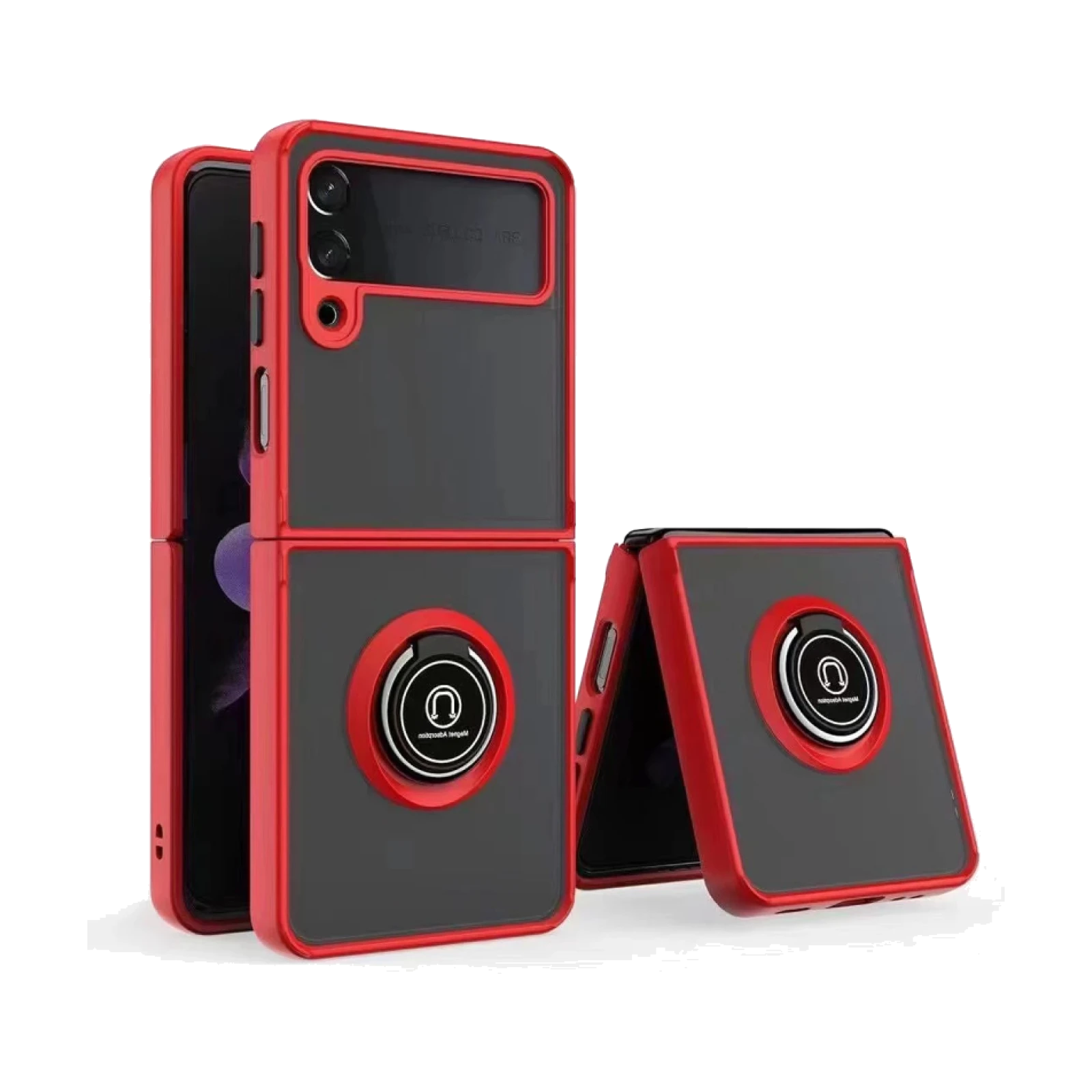 Funda Gel Samsung Galaxy Z Flip3 Iman con soporte Smoked