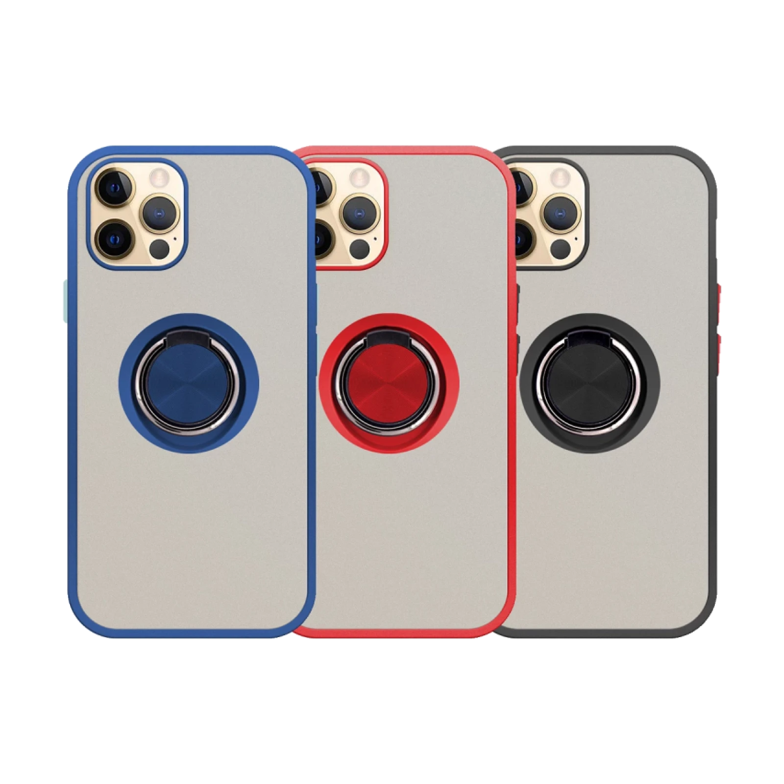 Funda Gel iPhone 12 Pro Cámara 3D Iman con soporte Smoked