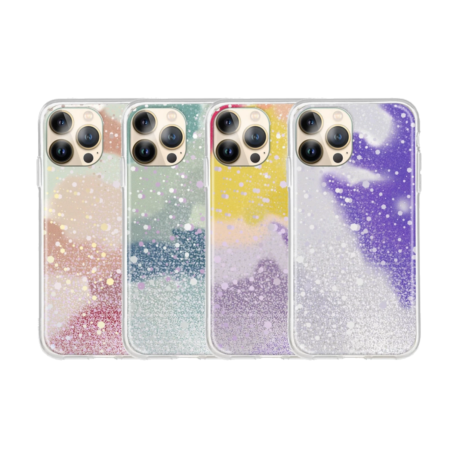 Funda Gel Transparente Purpurina Protección Cámara 3D iPhone 11 Pro Max