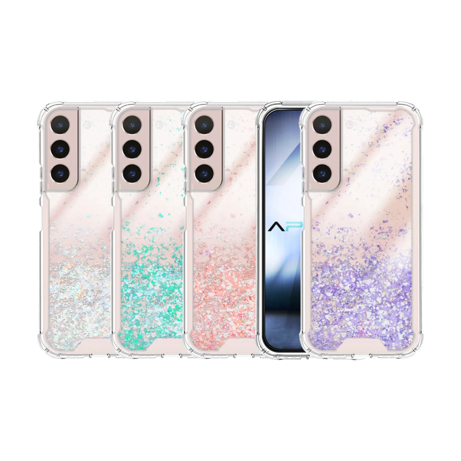 Funda Gel transparente purpurina Samsung Galaxy S22