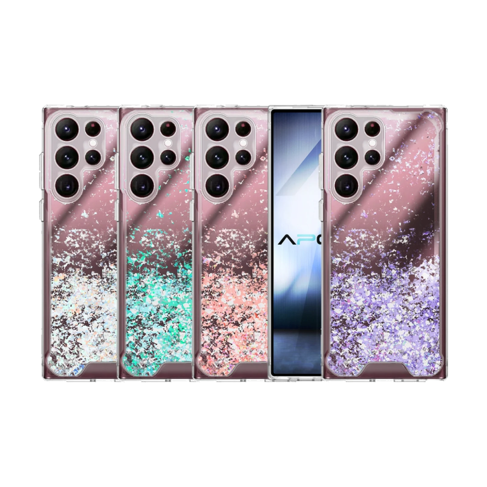 Funda Gel transparente purpurina Samsung Galaxy S22 Ultra