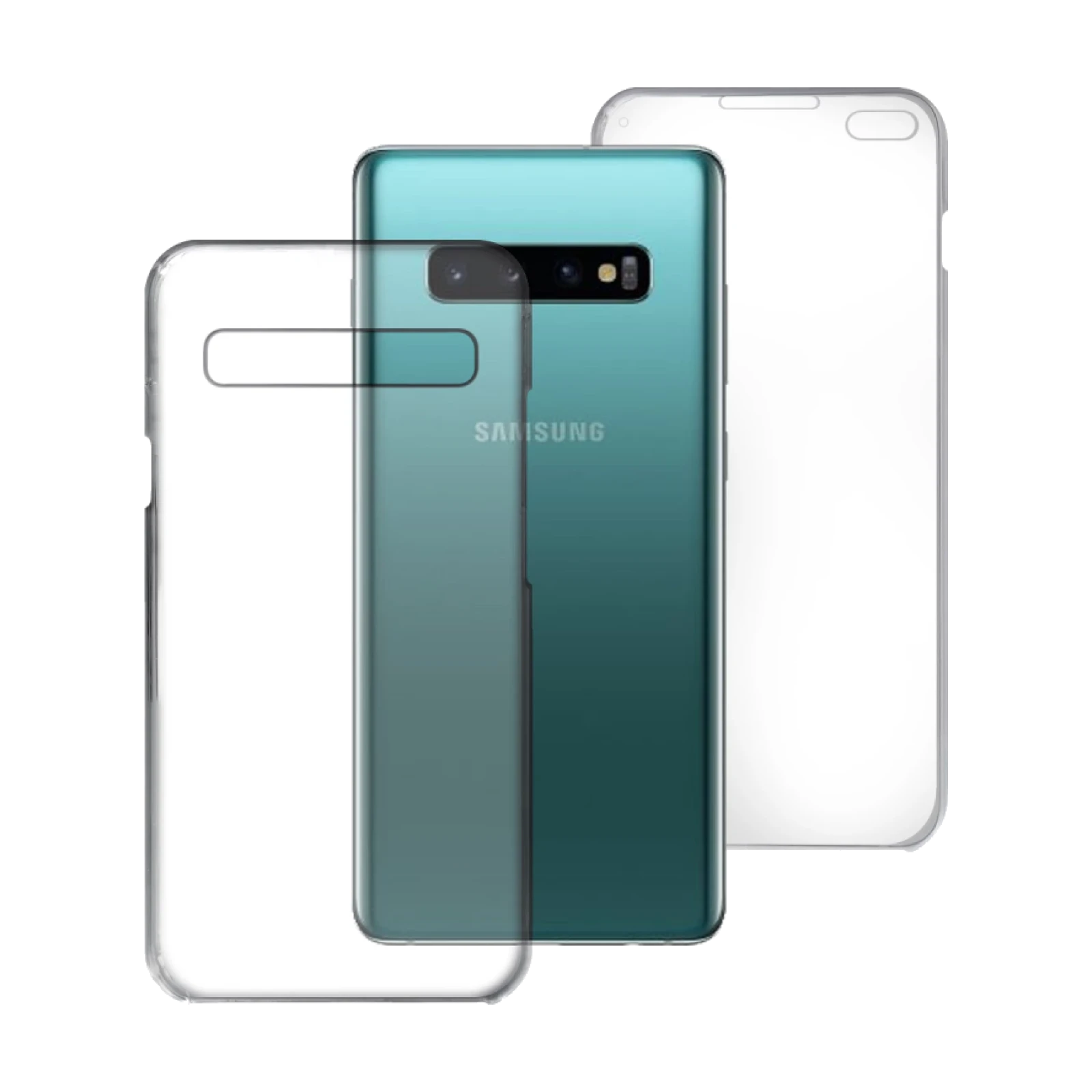 Funda Doble Samsung Galaxy S10 5G Silicona Transparente Delantera y Trasera