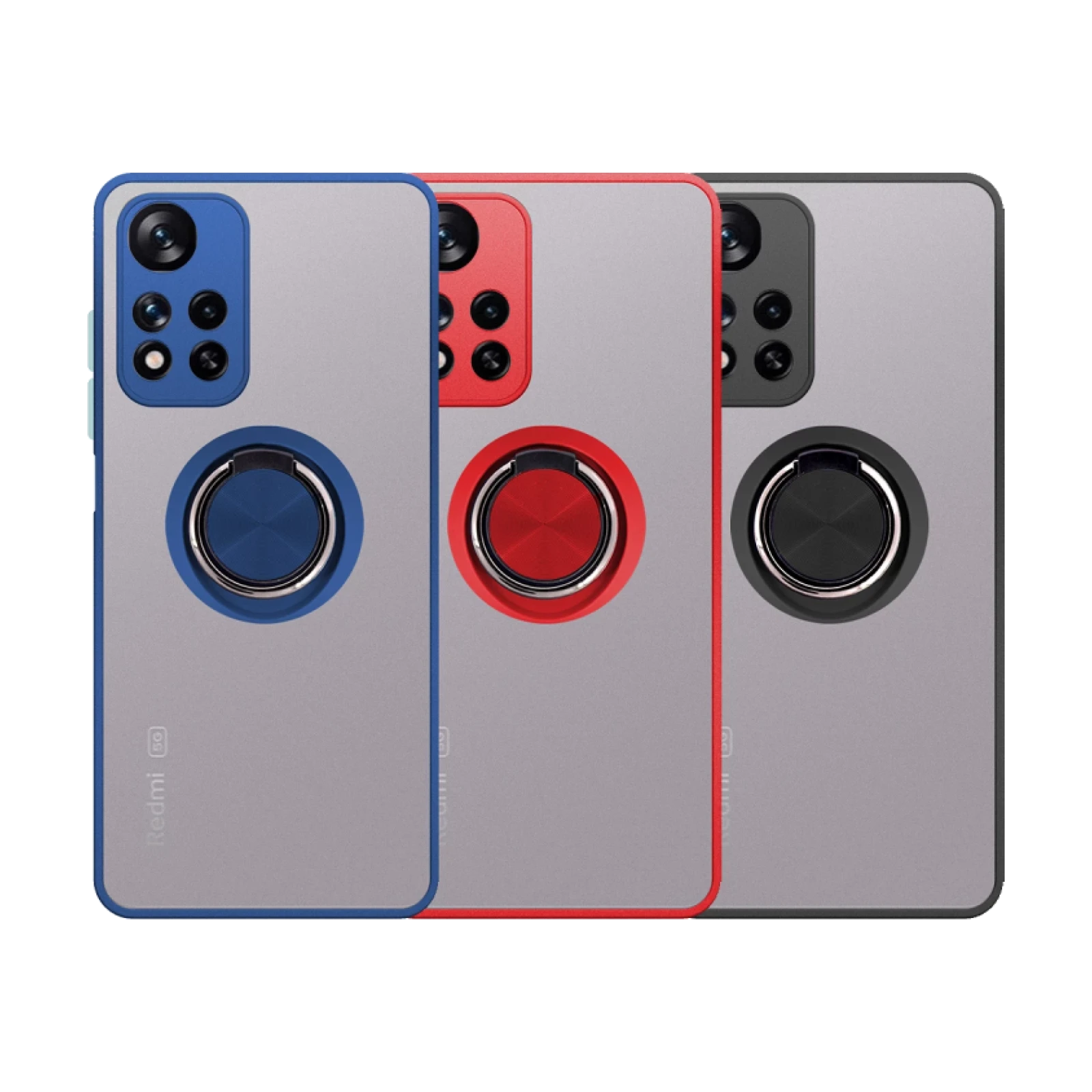 Funda Gel Xiaomi Redmi Note 11 4G Iman con soporte Smoked