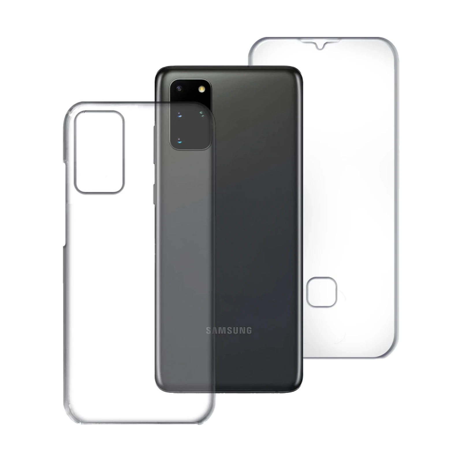 Funda Doble Samsung Galaxy S20 Plus Silicona Transparente Delantera y Trasera