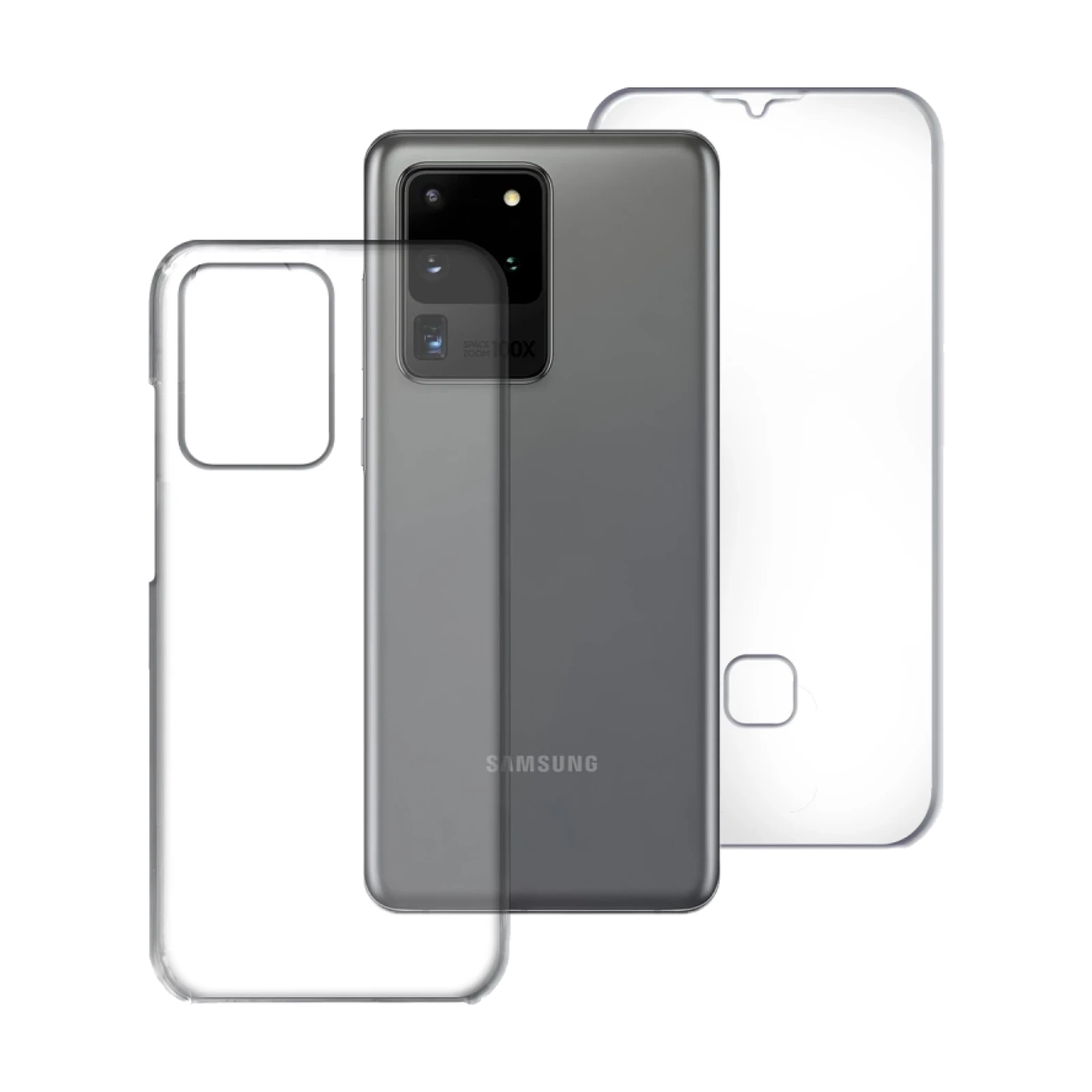 Funda Doble Samsung Galaxy S20 Ultra Silicona Transparente Delantera y Trasera