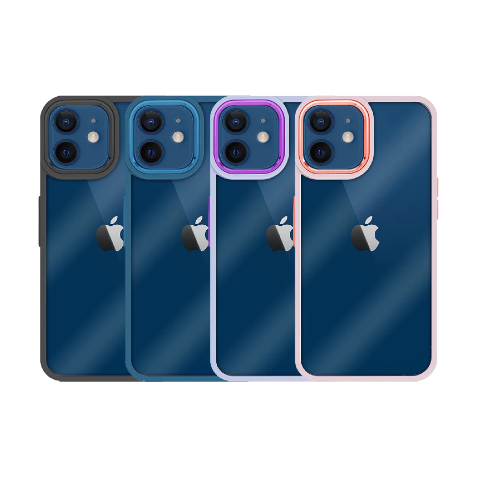 Funda Premium Antigolpe Transparente para iPhone 11 Borde Camara Aluminio 6 Color