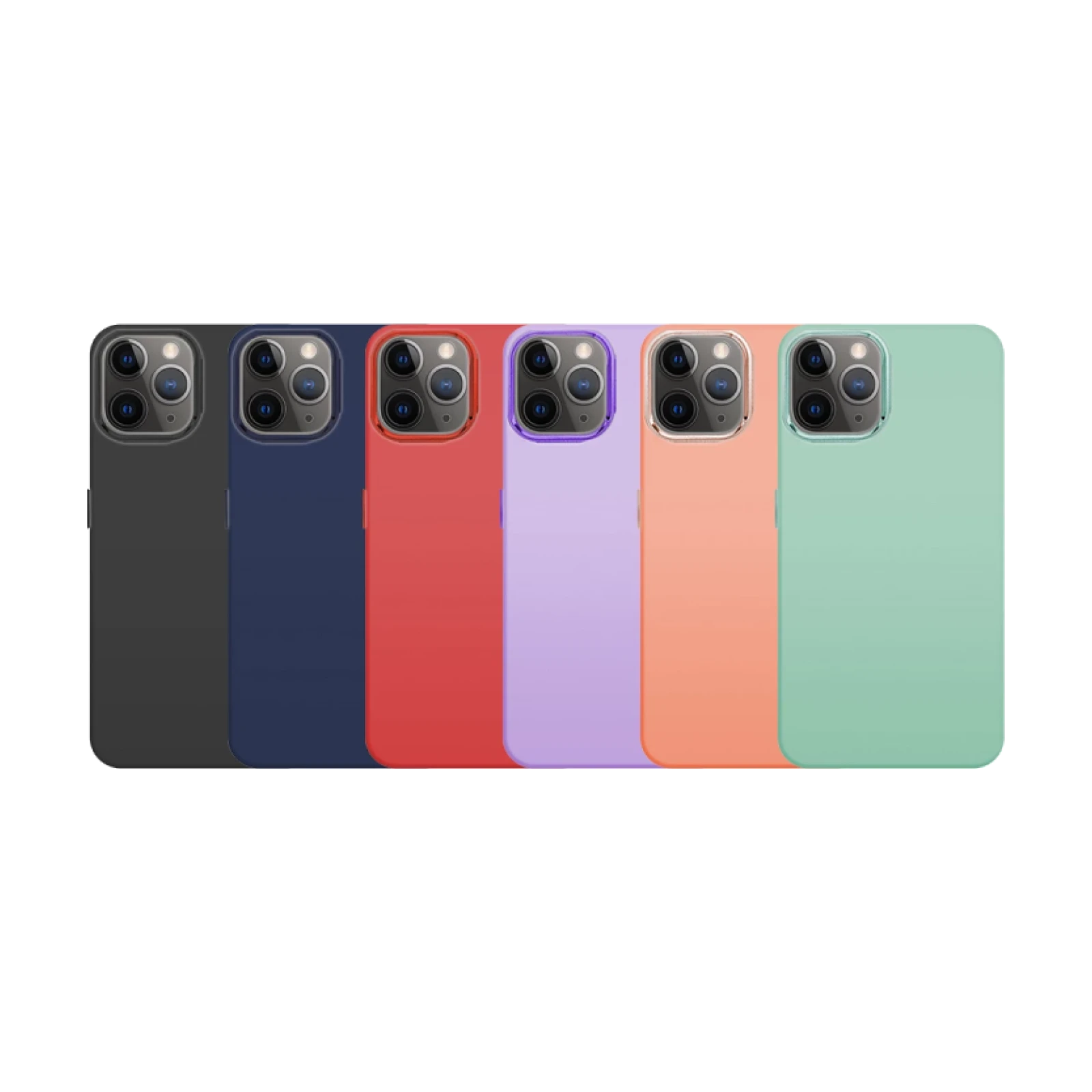 Funda Premium de Silicona para iPhone 11 Pro Borde Camara Aluminio