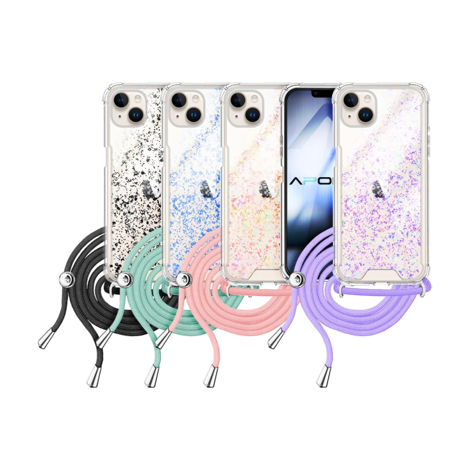 Funda Gel transparente con Cordón iPhone 14 Plus