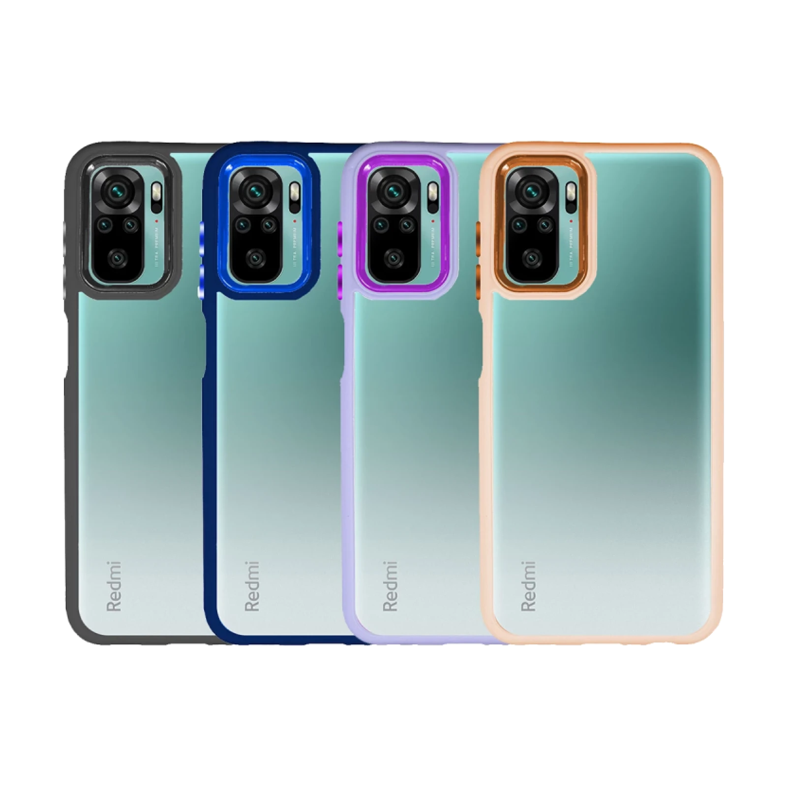 Funda Premium Antigolpe Transparente para Xiaomi Redmi Note 10 4g/10s Borde Camara Aluminio 6 Color