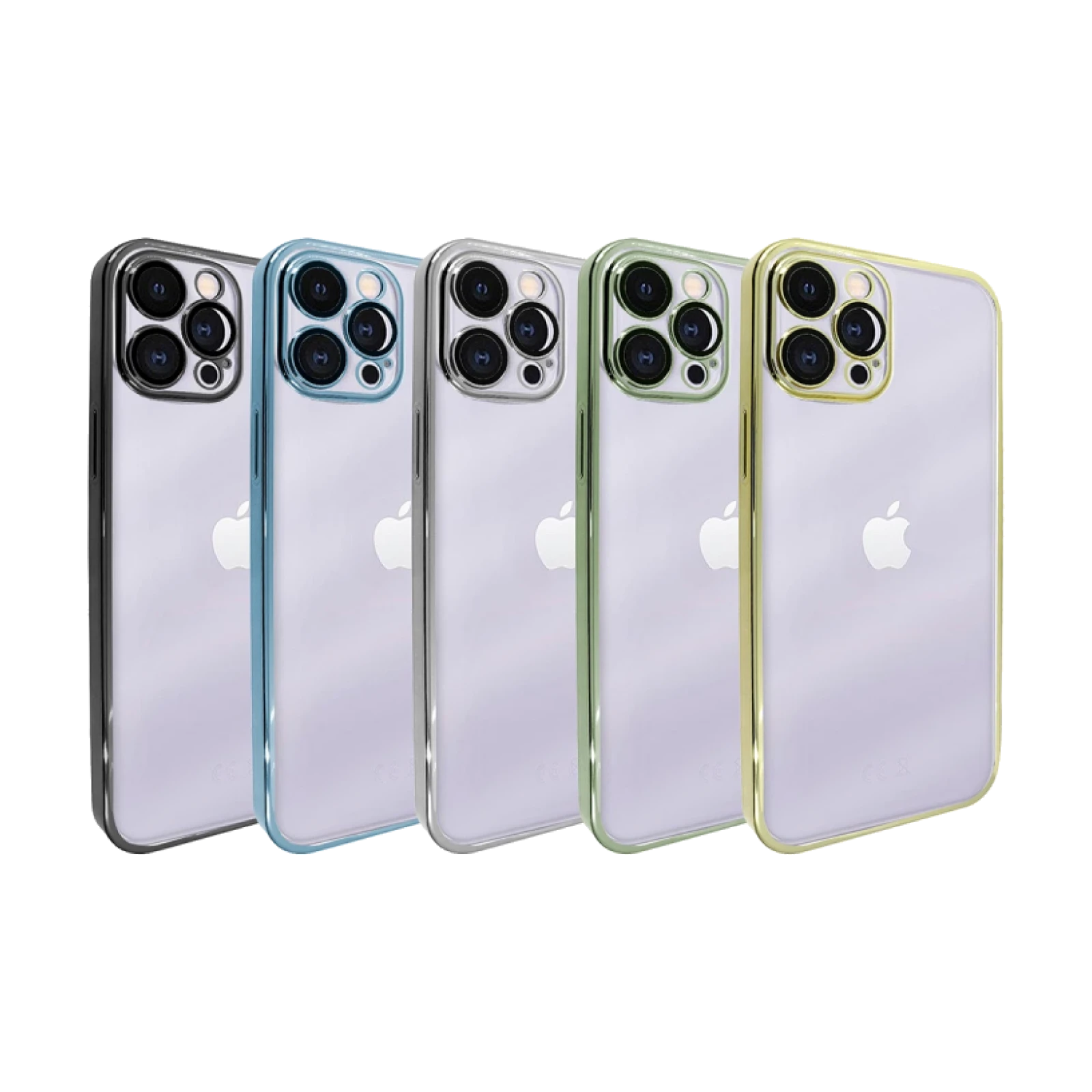 Funda Dura Metraquilato Borde Cromado para iPhone 12 Pro