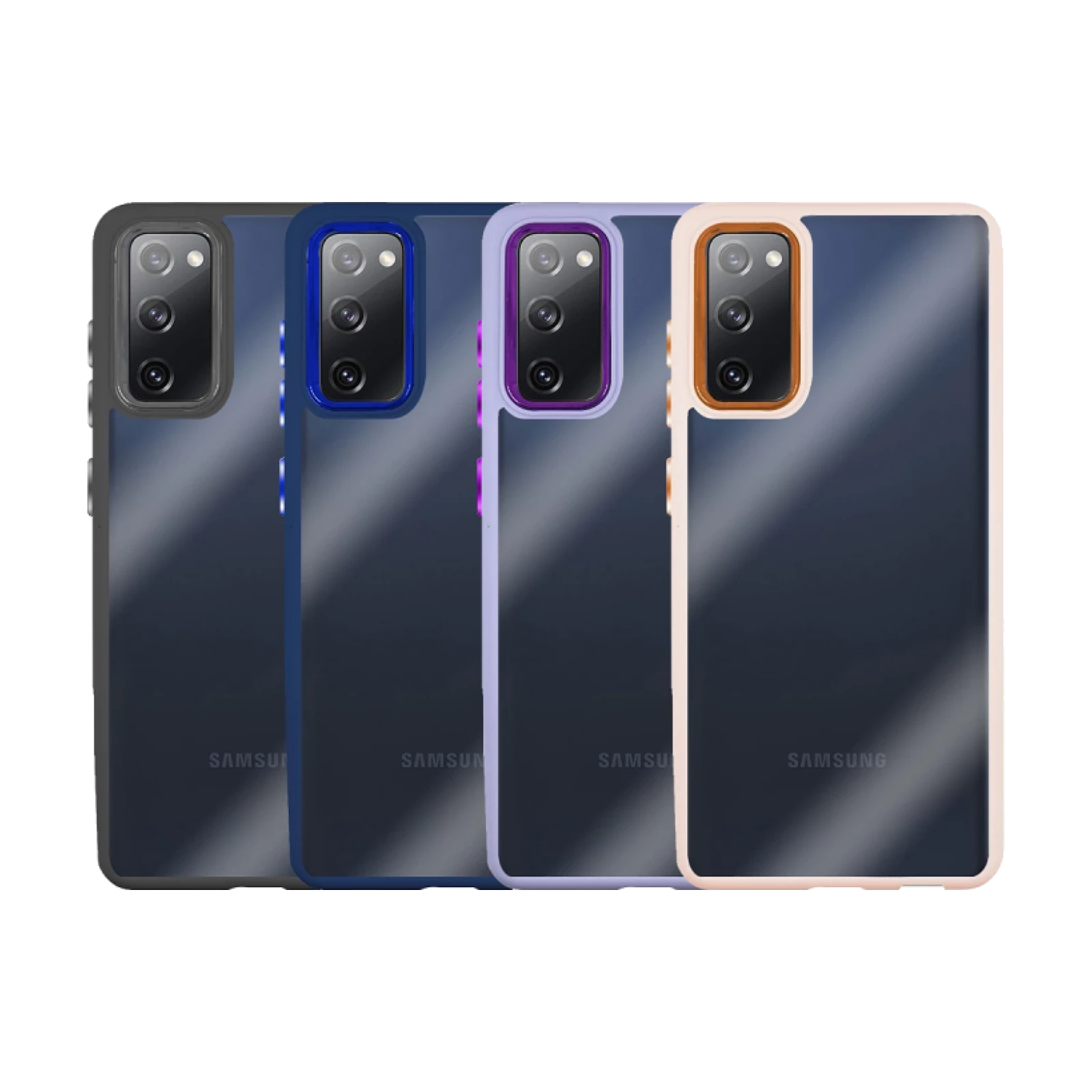 Funda Premium Antigolpe Transparente para Samsung Galaxy S20 FE Borde Camara Aluminio 6 Color