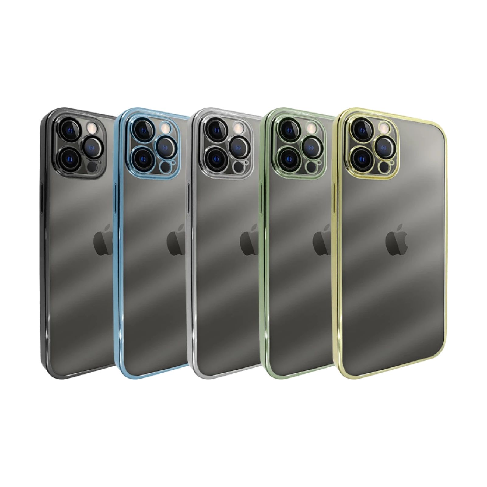 Funda Dura Metraquilato Borde Cromado para iPhone 12 Pro Max