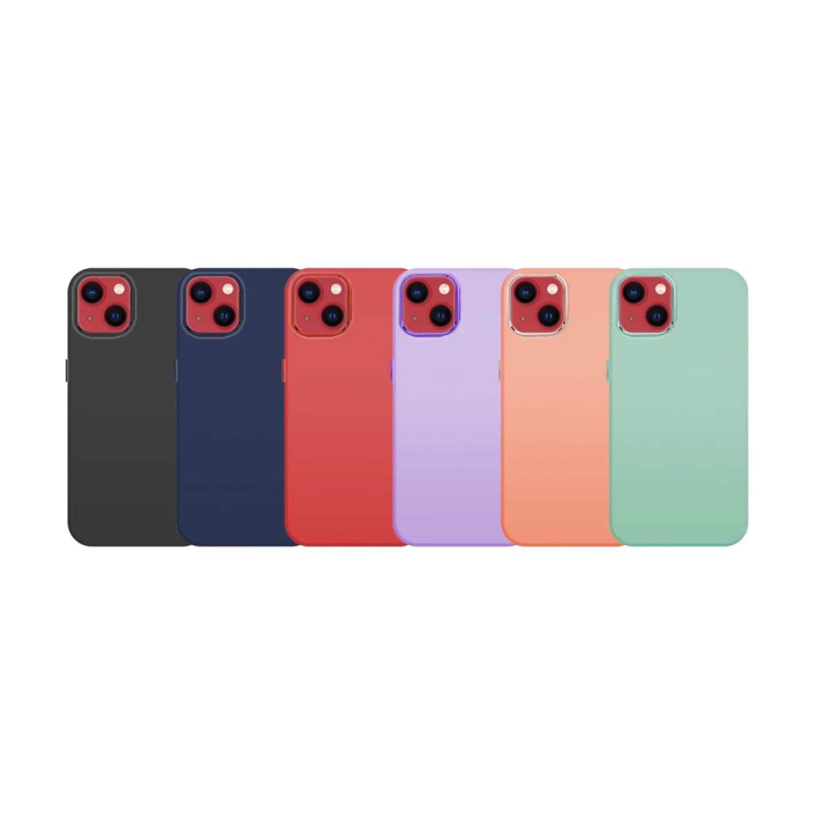 Funda Premium de Silicona para iPhone 14 Plus Borde Camara Aluminio