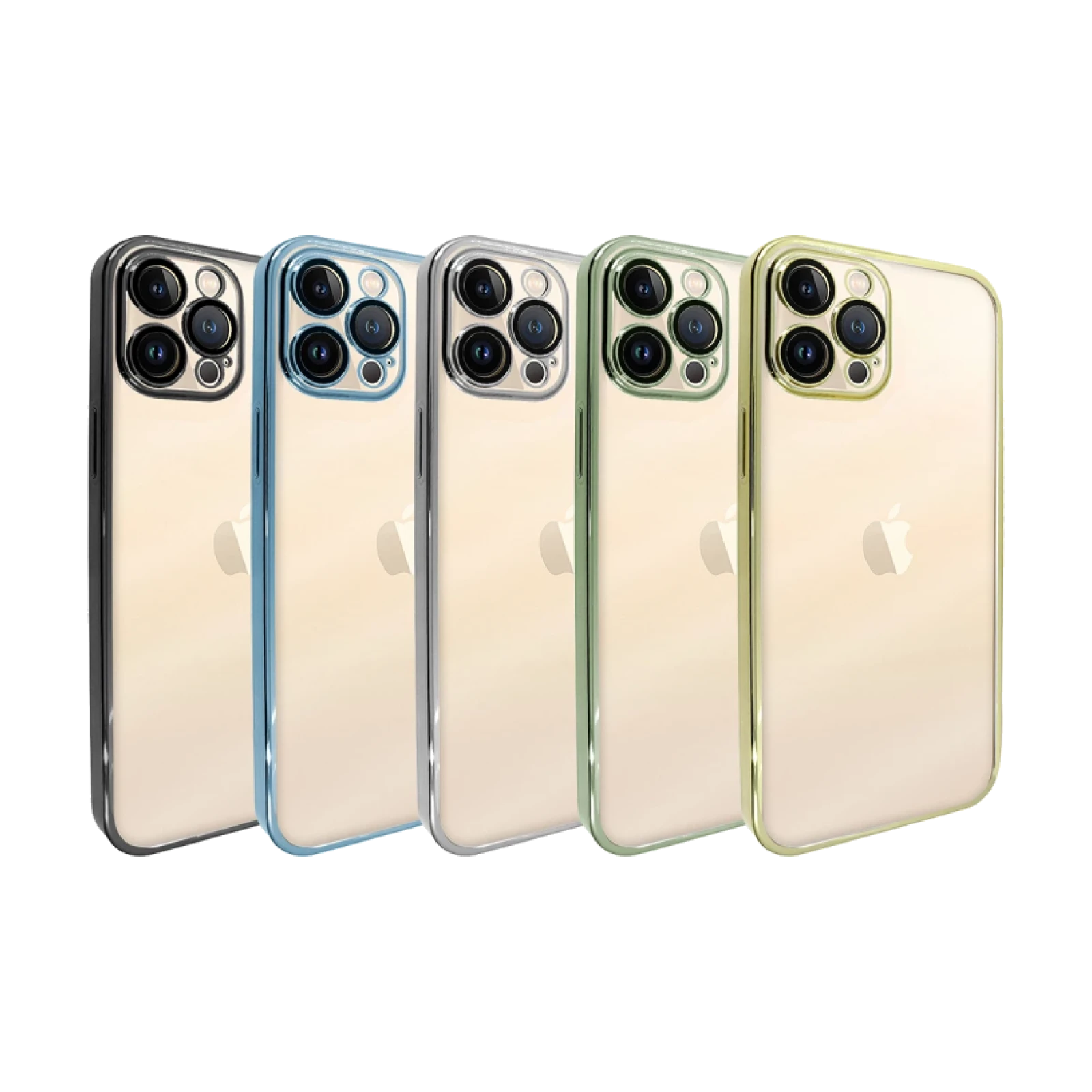 Funda Dura Metraquilato Borde Cromado para iPhone 14 Pro