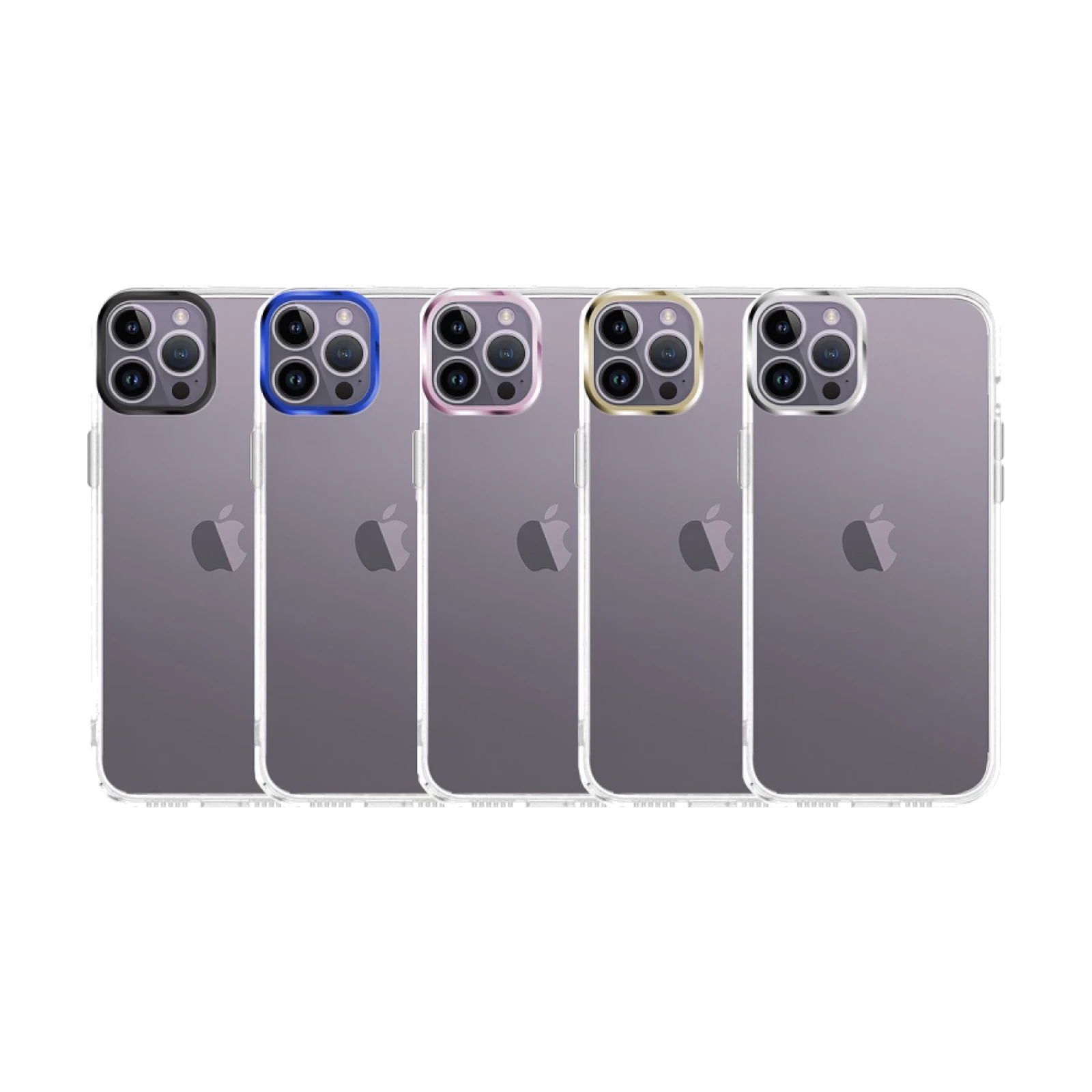 Funda Transparente Acrílico Duro iPhone 12 Pro Space Case Borde Cámara Aluminio