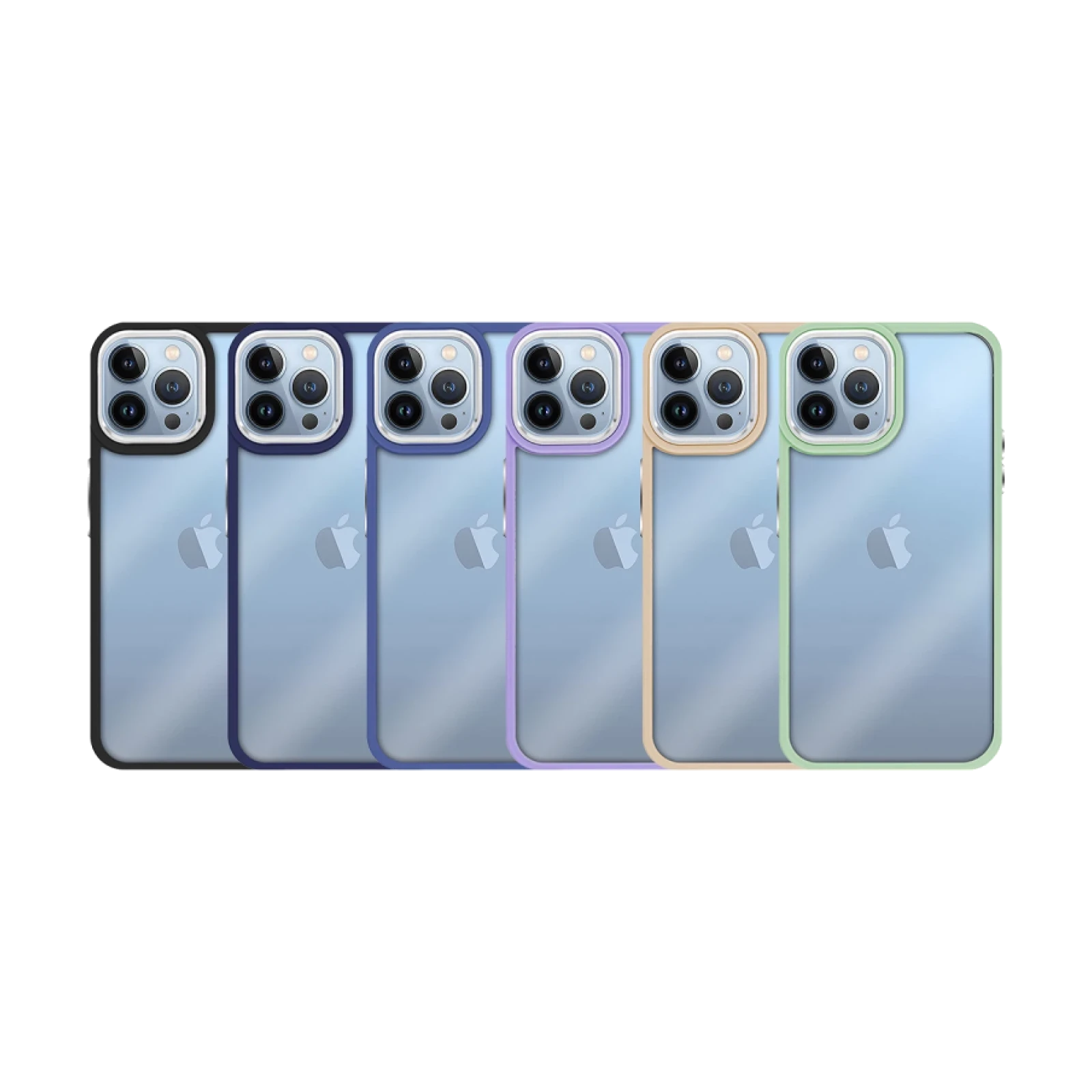 Funda Premium Antigolpe de Silicona para iPhone 14 Pro Borde Camara Aluminio 6 Color