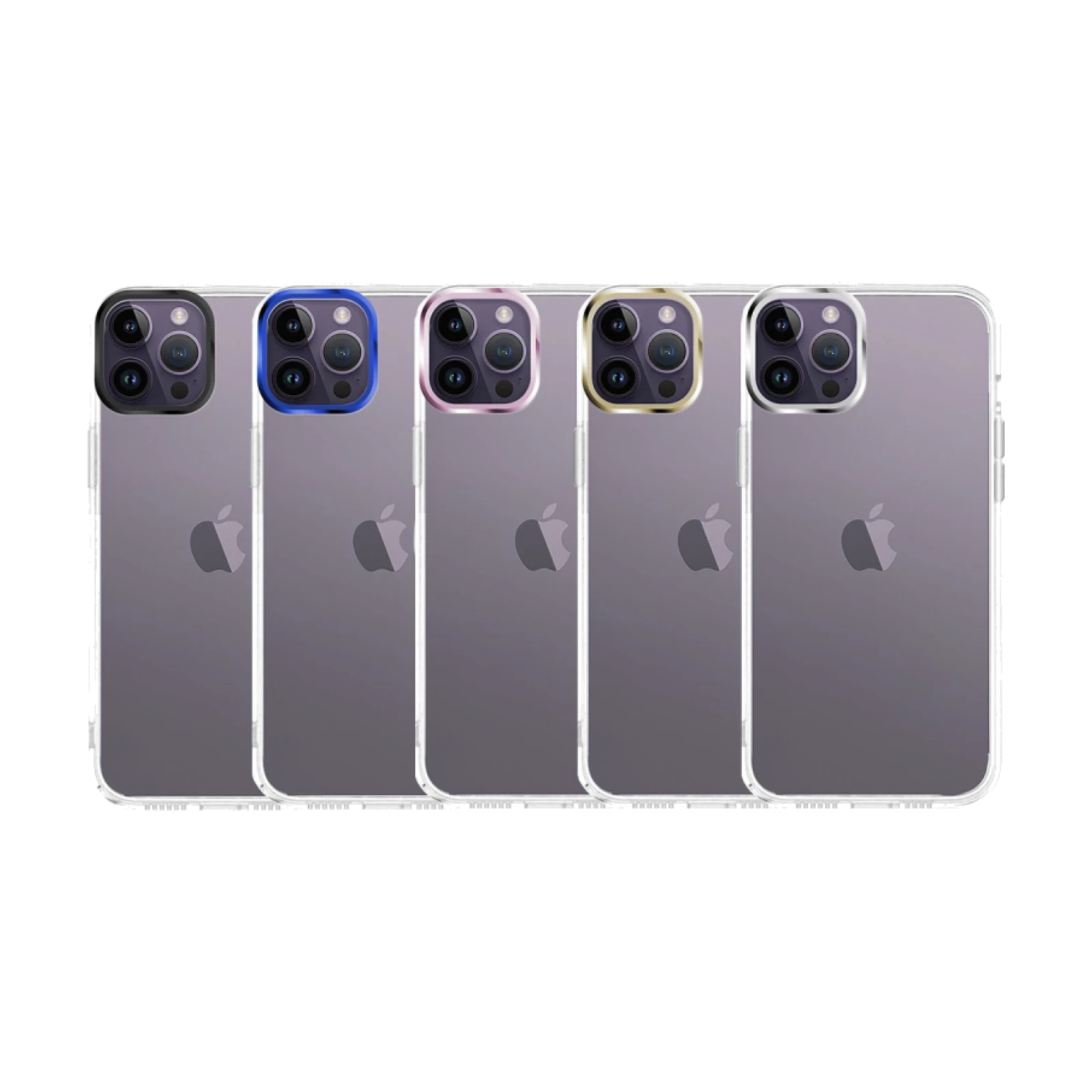 Funda Transparente Acrílico Duro iPhone 14 Pro Space Case Borde Cámara Aluminio