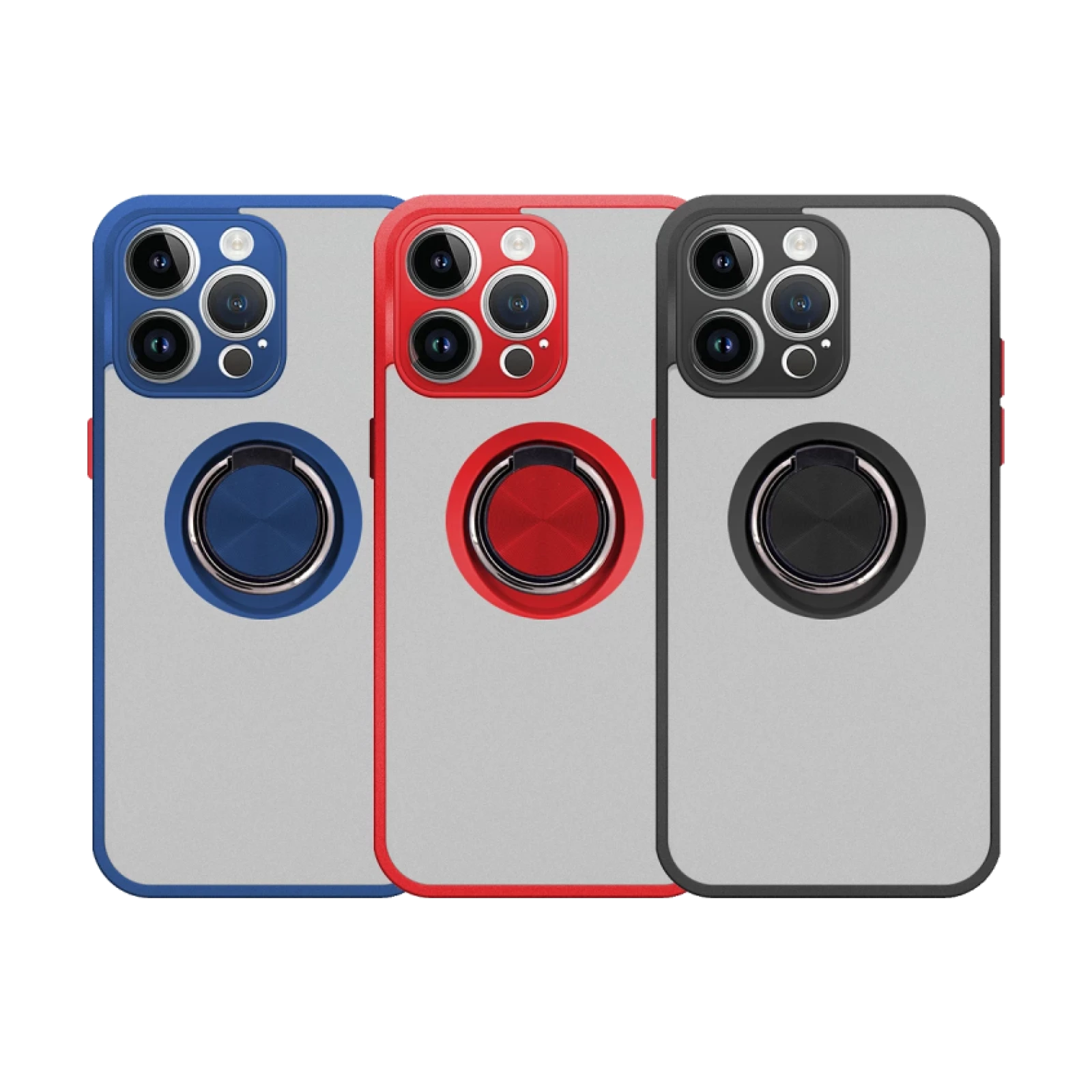Funda Gel iPhone 14 Pro 6.1" Iman con soporte Smoked