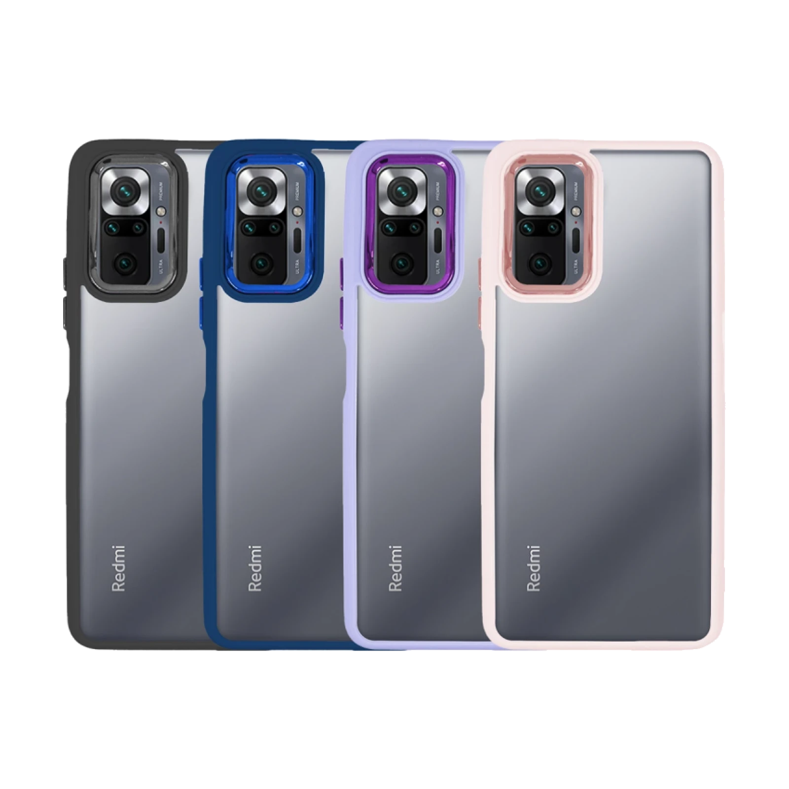 Funda Premium Antigolpe Transparente para Xiaomi Redmi Note 10 Pro Borde Camara Aluminio 6 Color