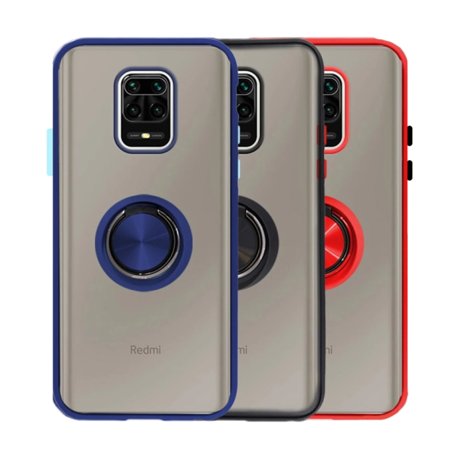 Funda Gel Xiaomi Redmi Note 9 Iman con soporte Smoked