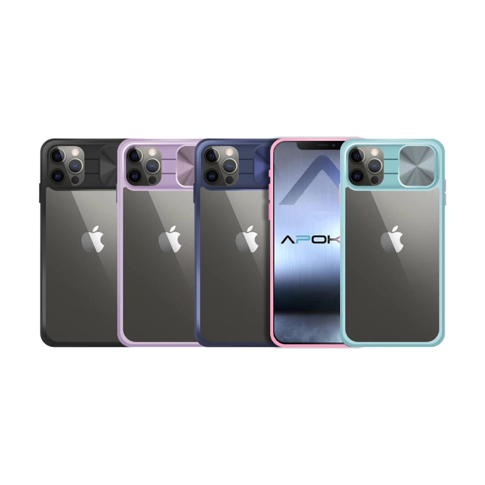 Funda Premium Anti-Golpe Gel iPhone 12/12 Pro con Cámara Cubierta Deslizante