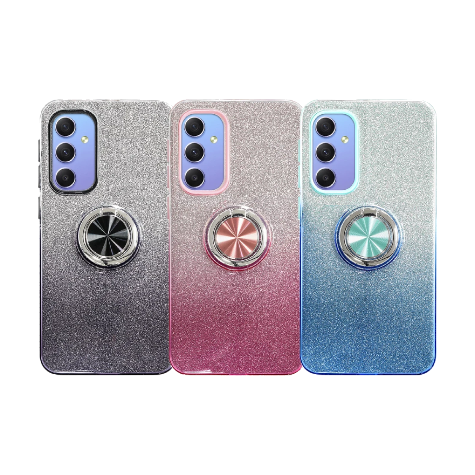 Funda Silicona Brillante Samsung Galaxy A34-5G con Imán y Soporte de Anilla 360