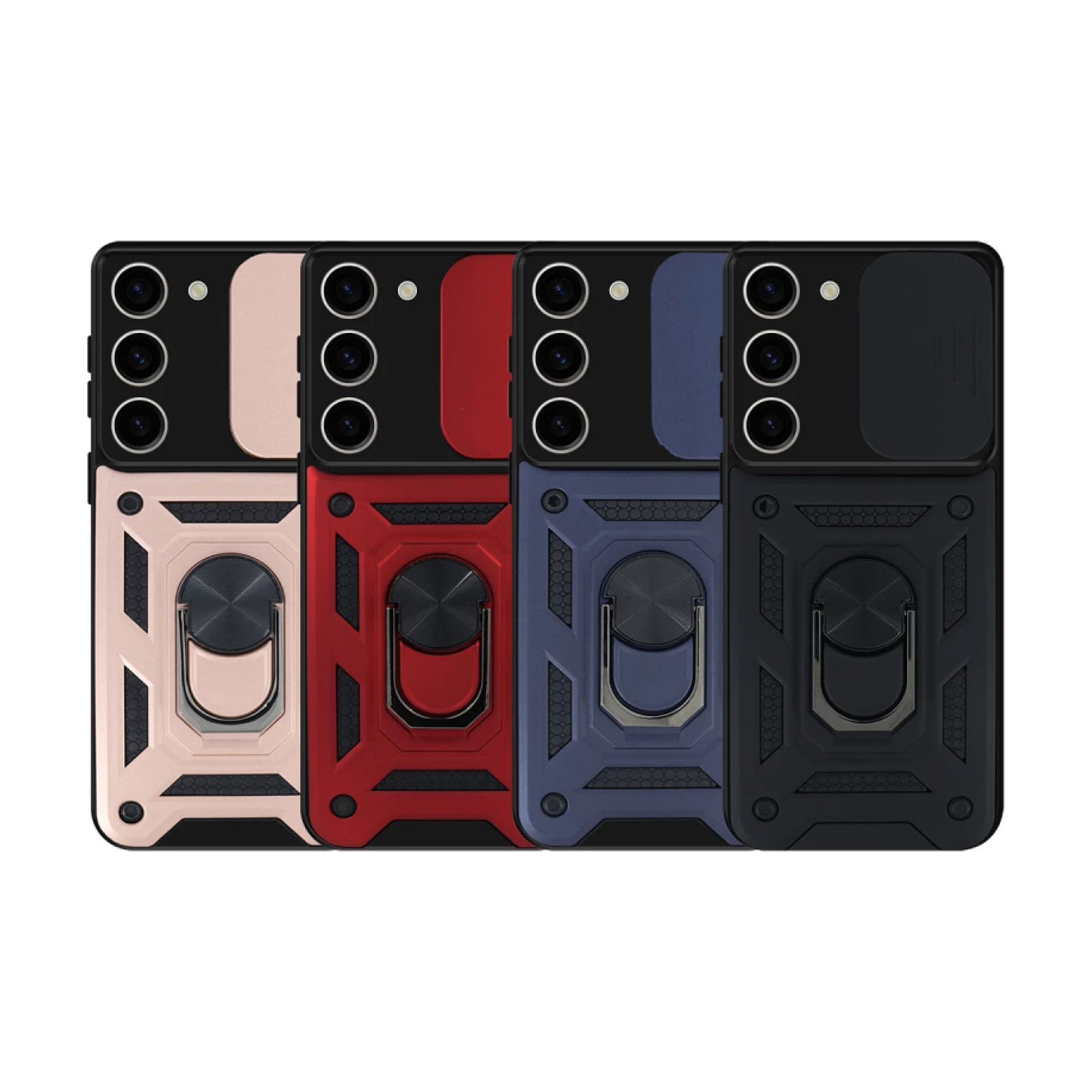 Funda con Anilla y Cámara Deslizante Samsung Galaxy S23 Plus con Imán