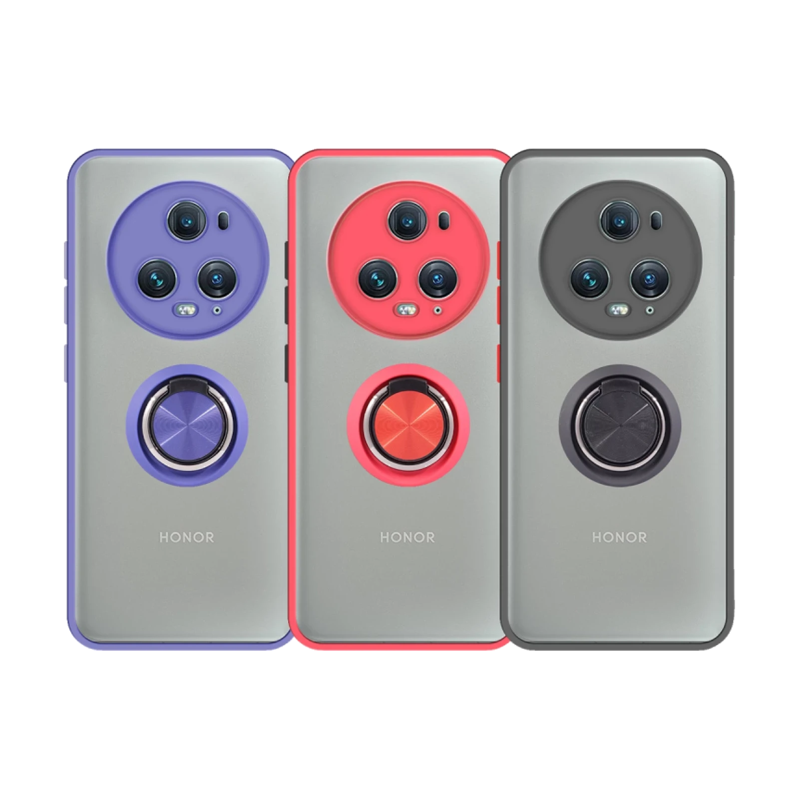 Funda Gel Honor Magic 5 Pro Iman con soporte Smoked