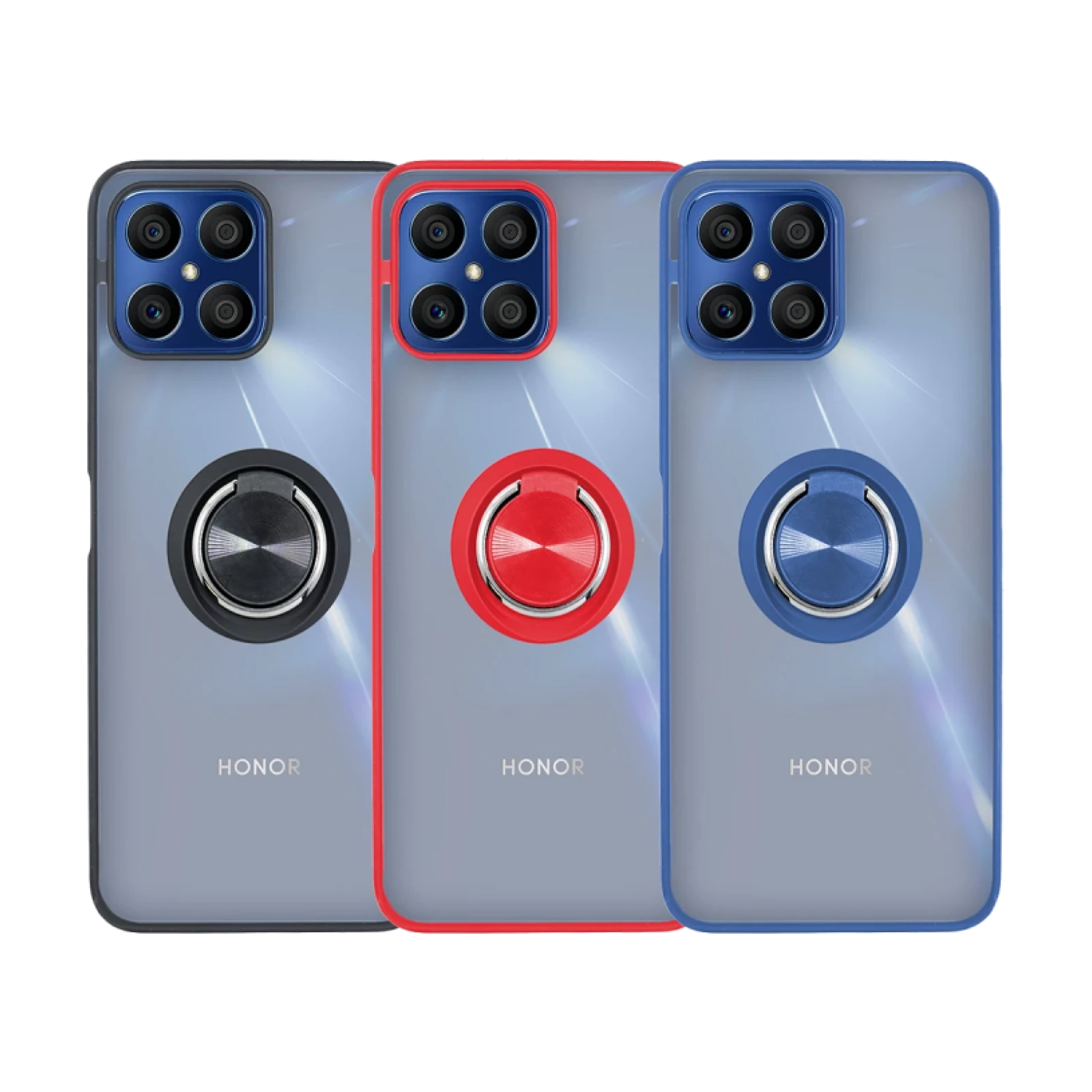 Funda Gel Honor X8A Iman con soporte Smoked