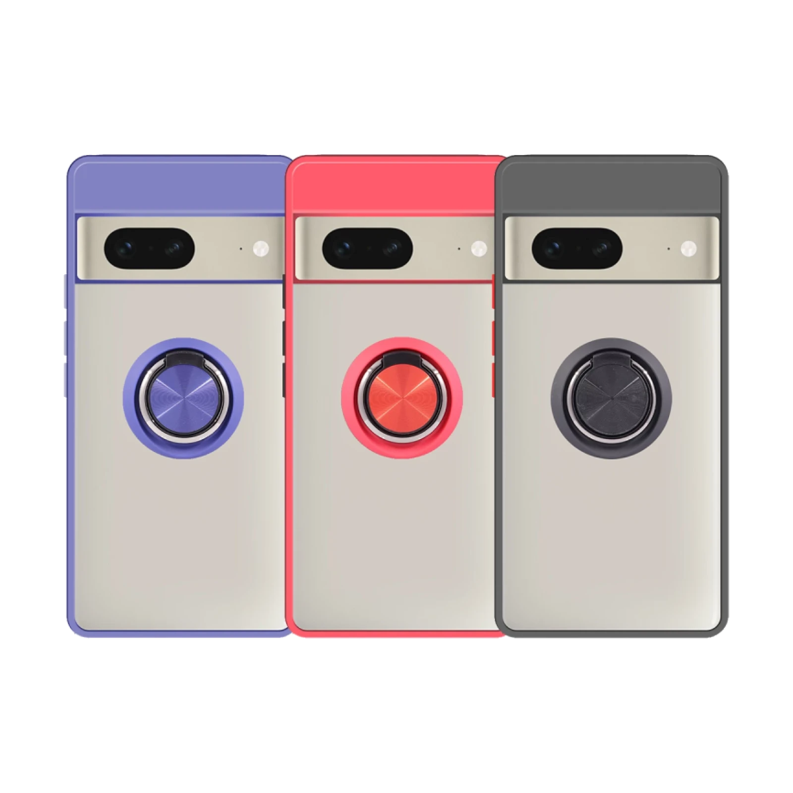 Funda Gel Google Pixel 7 Iman con soporte Smoked