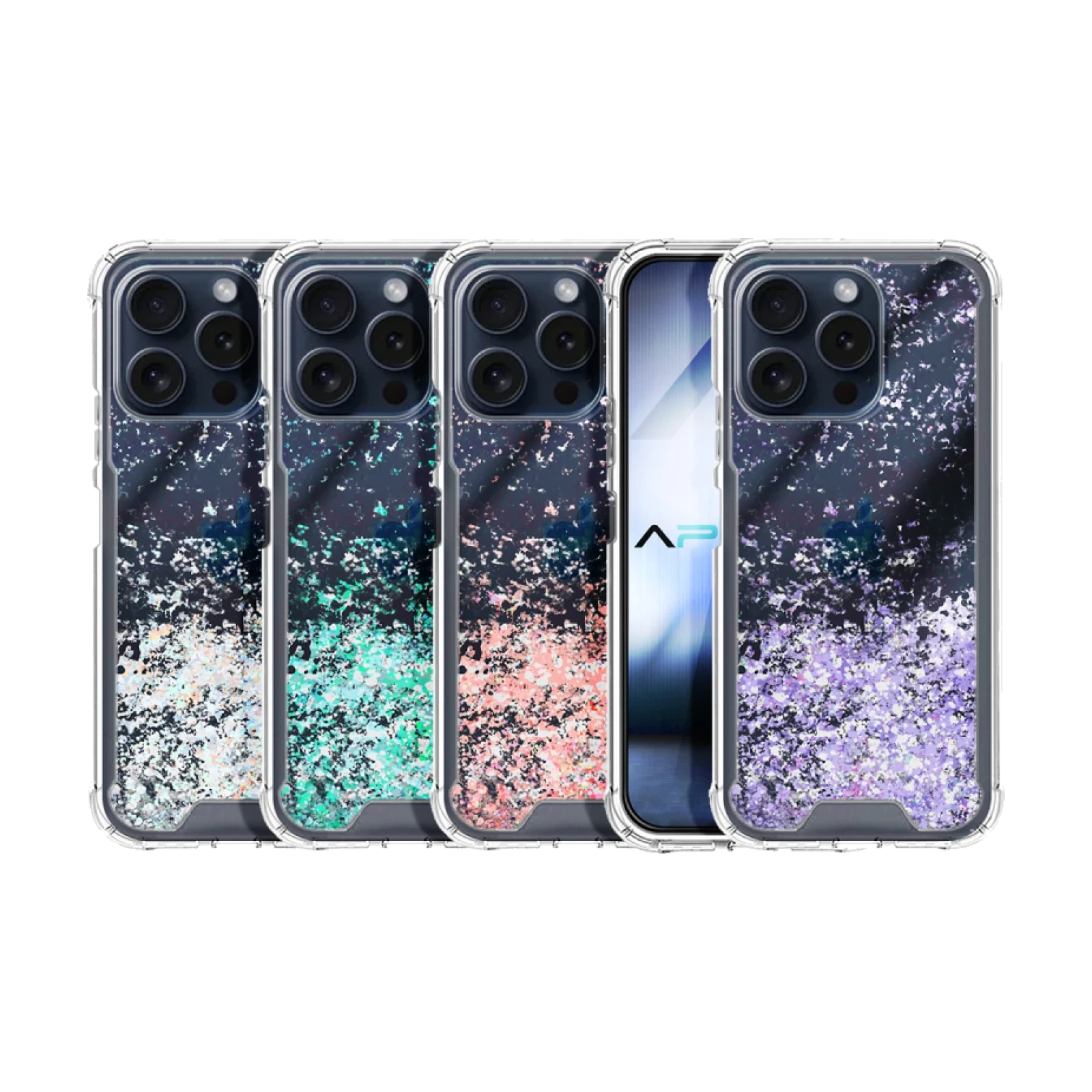 Funda Gel transparente purpurina iPhone 15 Pro Max 6.7"