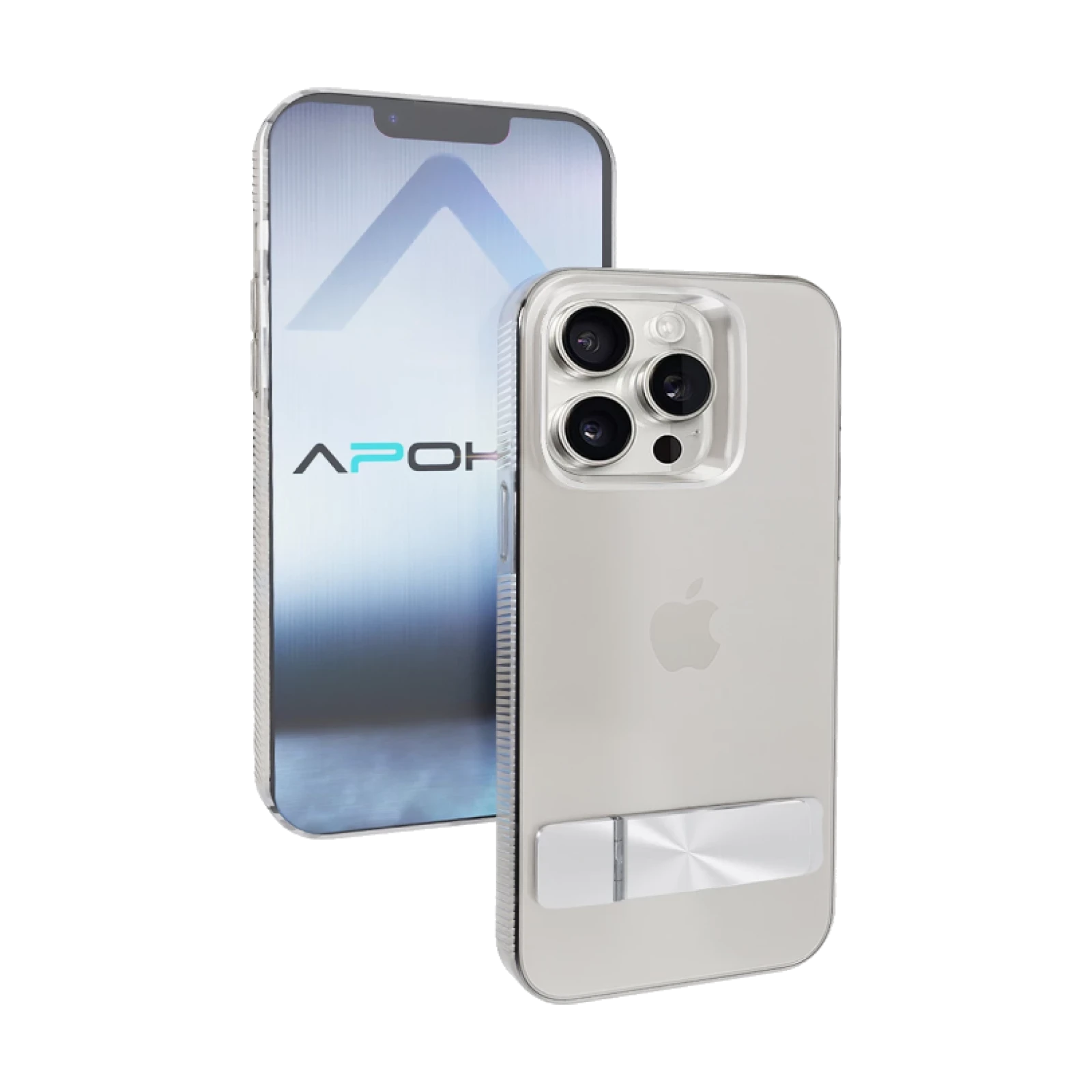 Funda transparente ABR con Soporte para iPhone 14 Pro Max