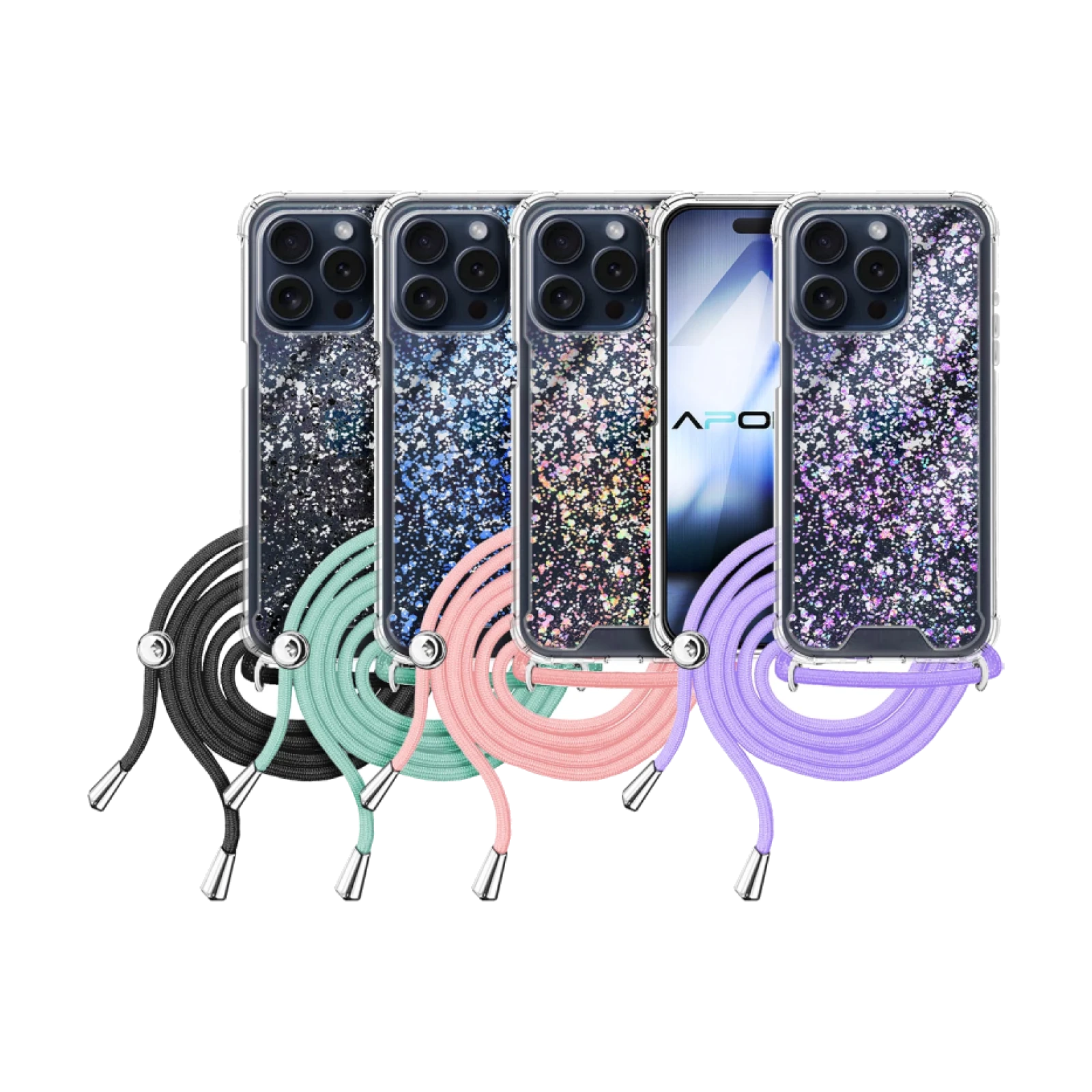 Funda Gel transparente con Cordón iPhone 15 Pro Max