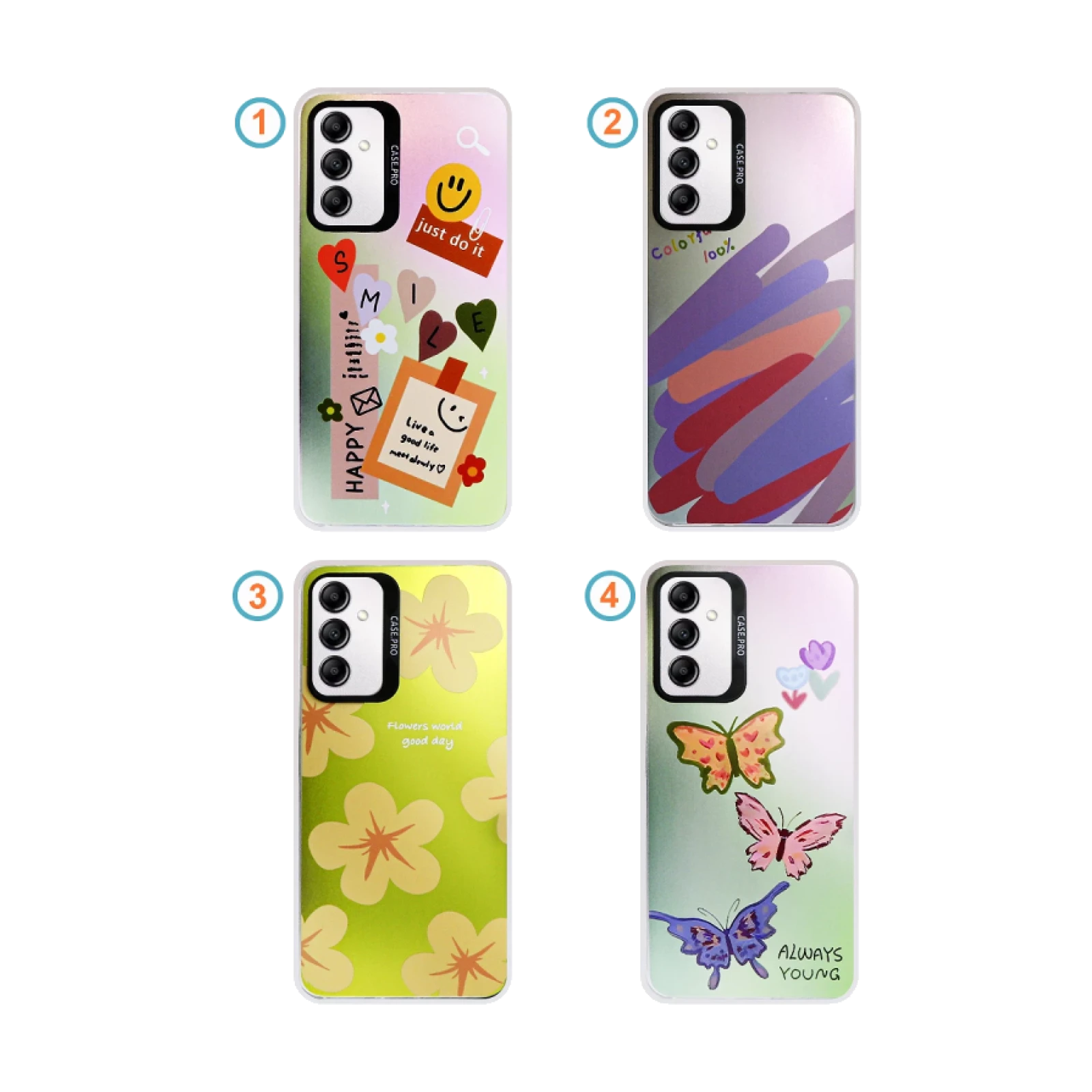 Funda Silicona Dibujos Metalizada Degradada Samsung Galaxy A24