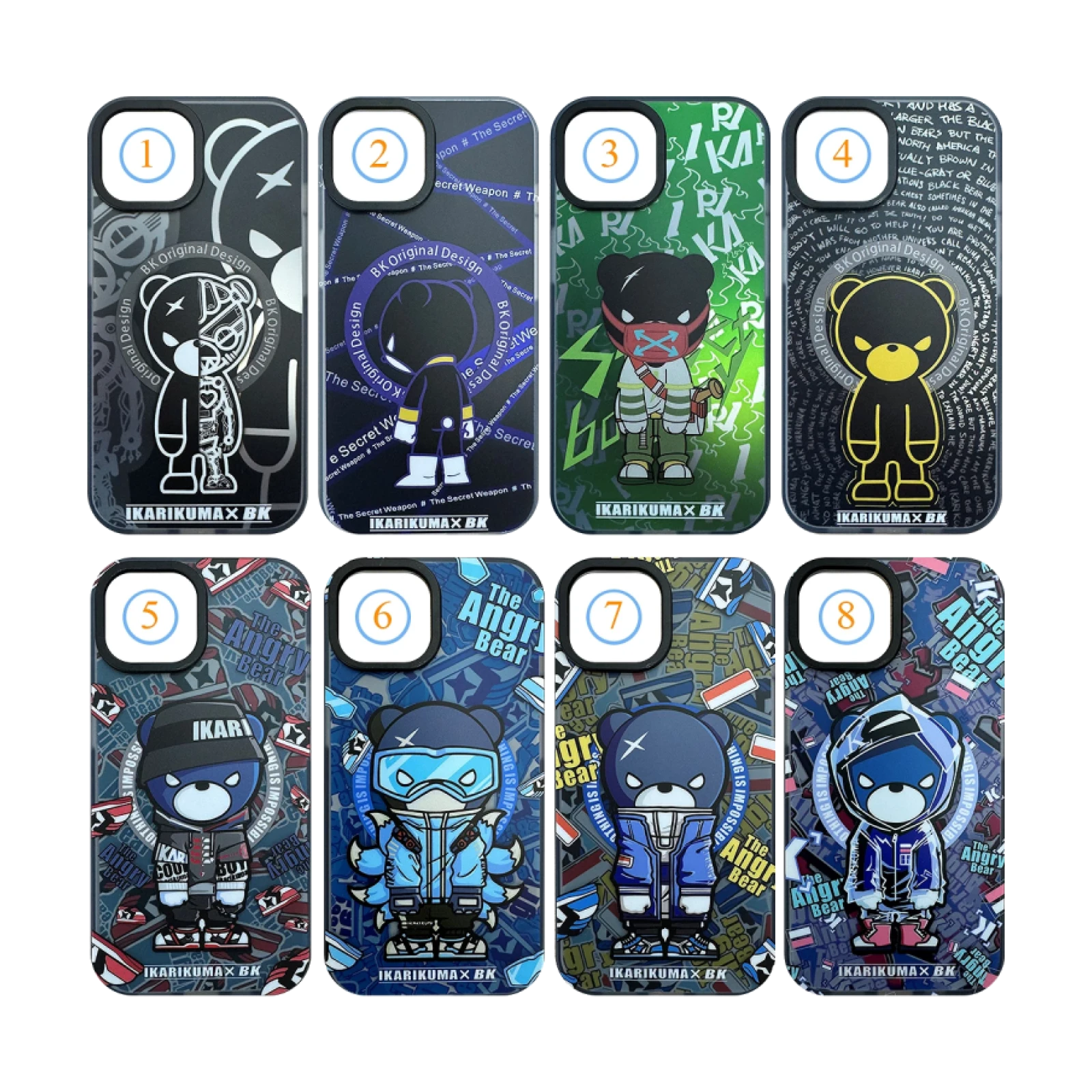 Funda Premium Mikalen Black Bear con Magsafe 8 Diseños iPhone 15