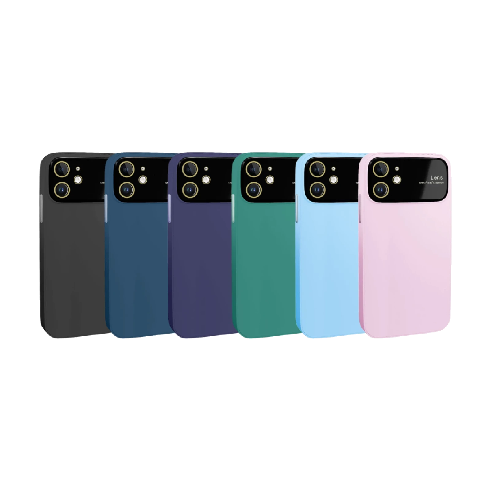 Funda Silicona Mate Cubre Cámara para iPhone 12 en