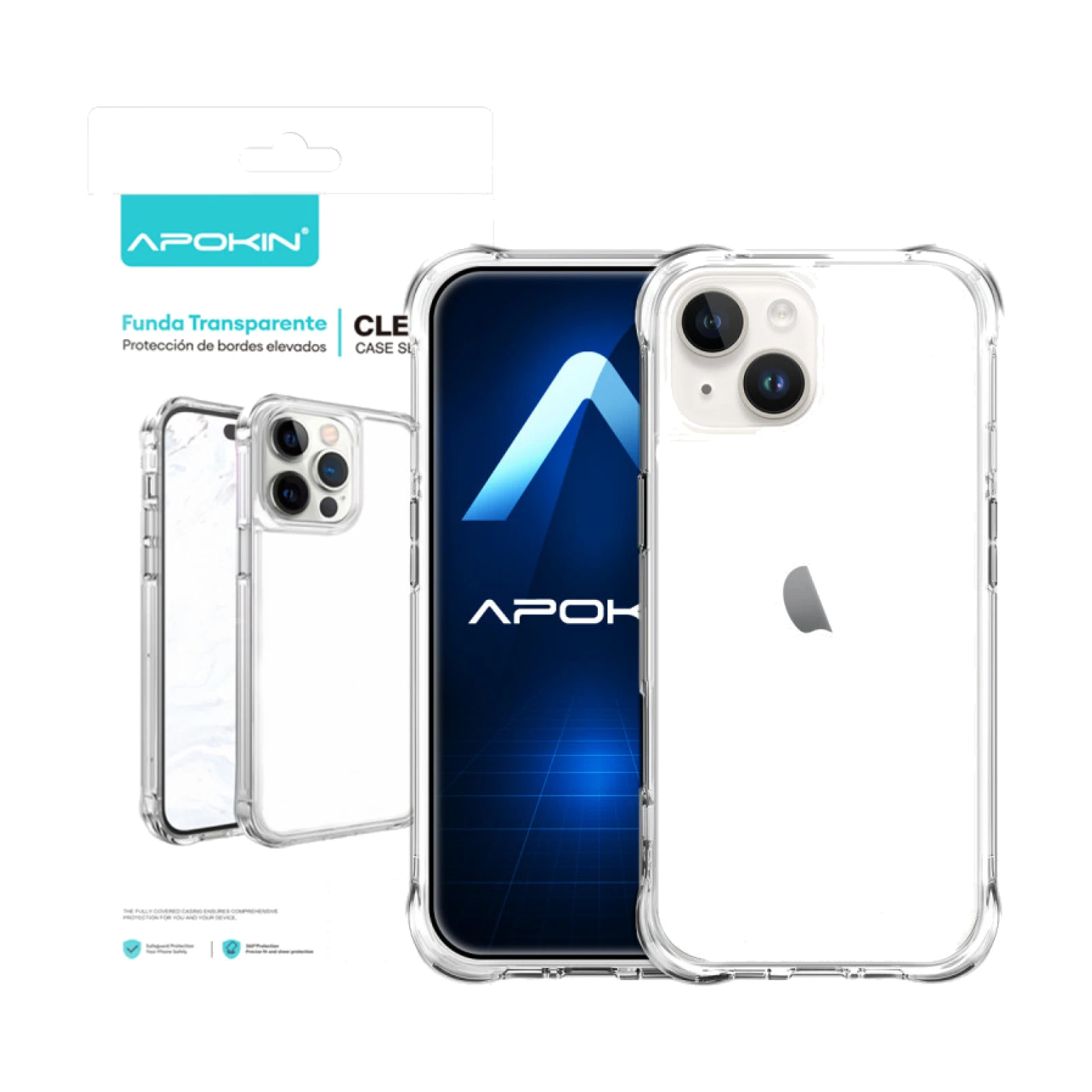 Funda Silicona iPhone 13/14 Transparente 3.3MM Extra Grosor