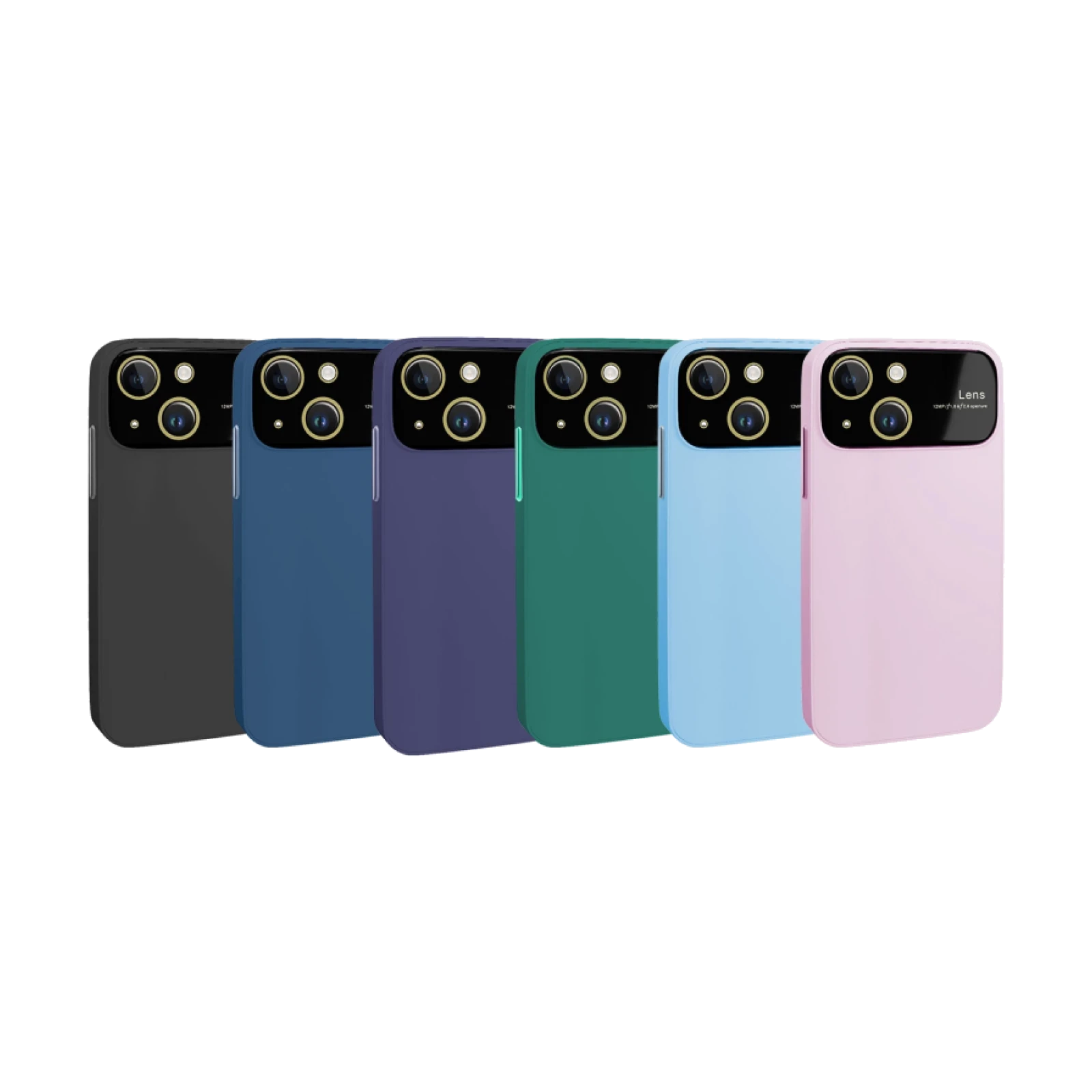Funda Silicona Mate Cubre Cámara para iPhone 15 en