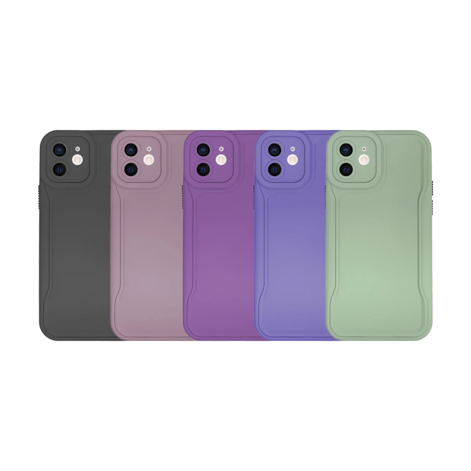 Funda Silicona Antigolpes con Cubre Camara para iPhone 12 en