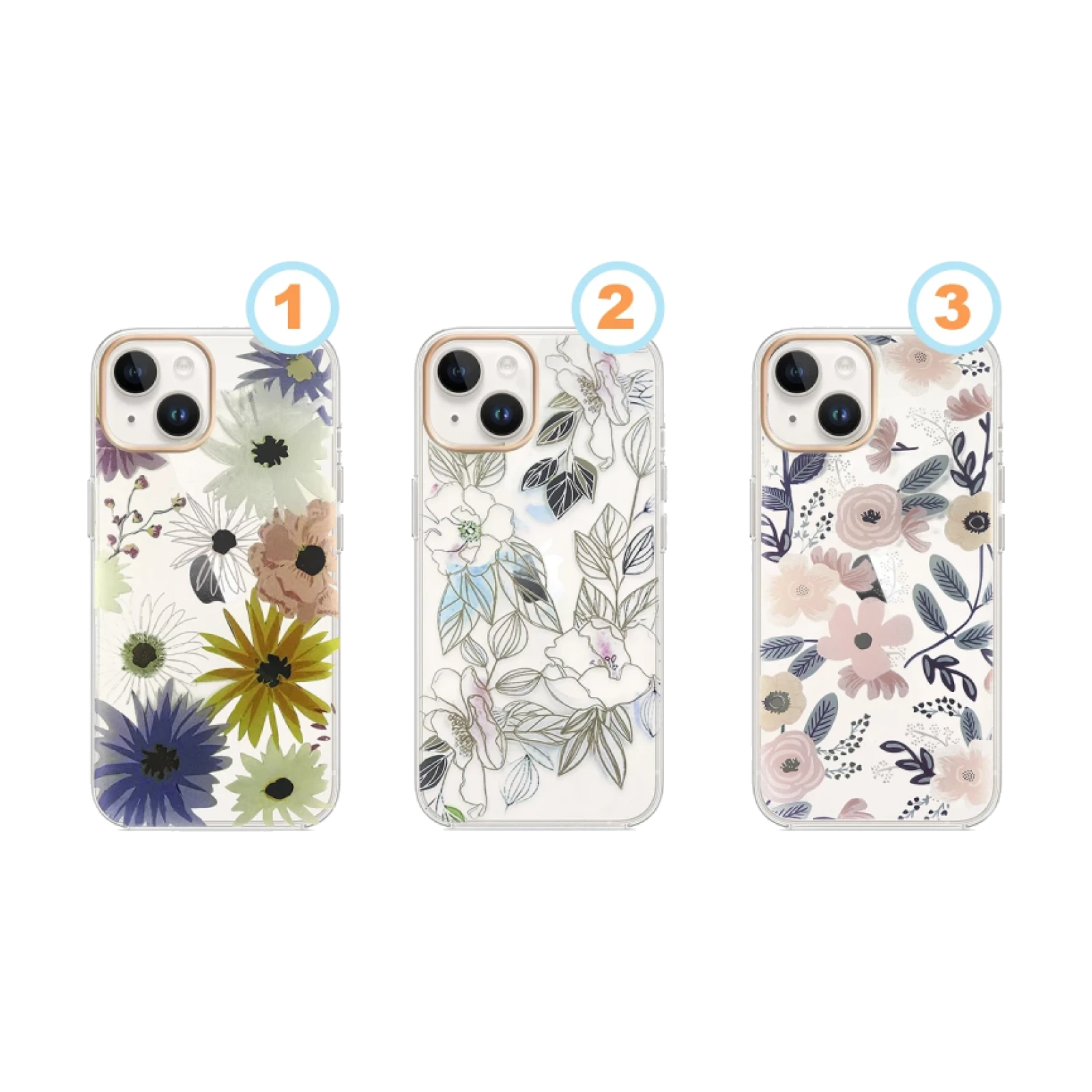 Funda Silicona Hojas Doradas Samsung Galaxy A24 3 Diseños