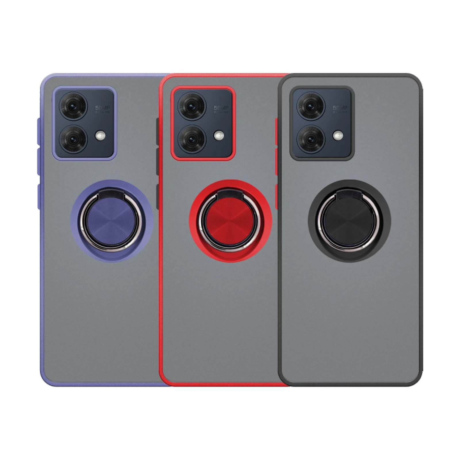 Funda Gel Moto G84 Iman con soporte Smoked