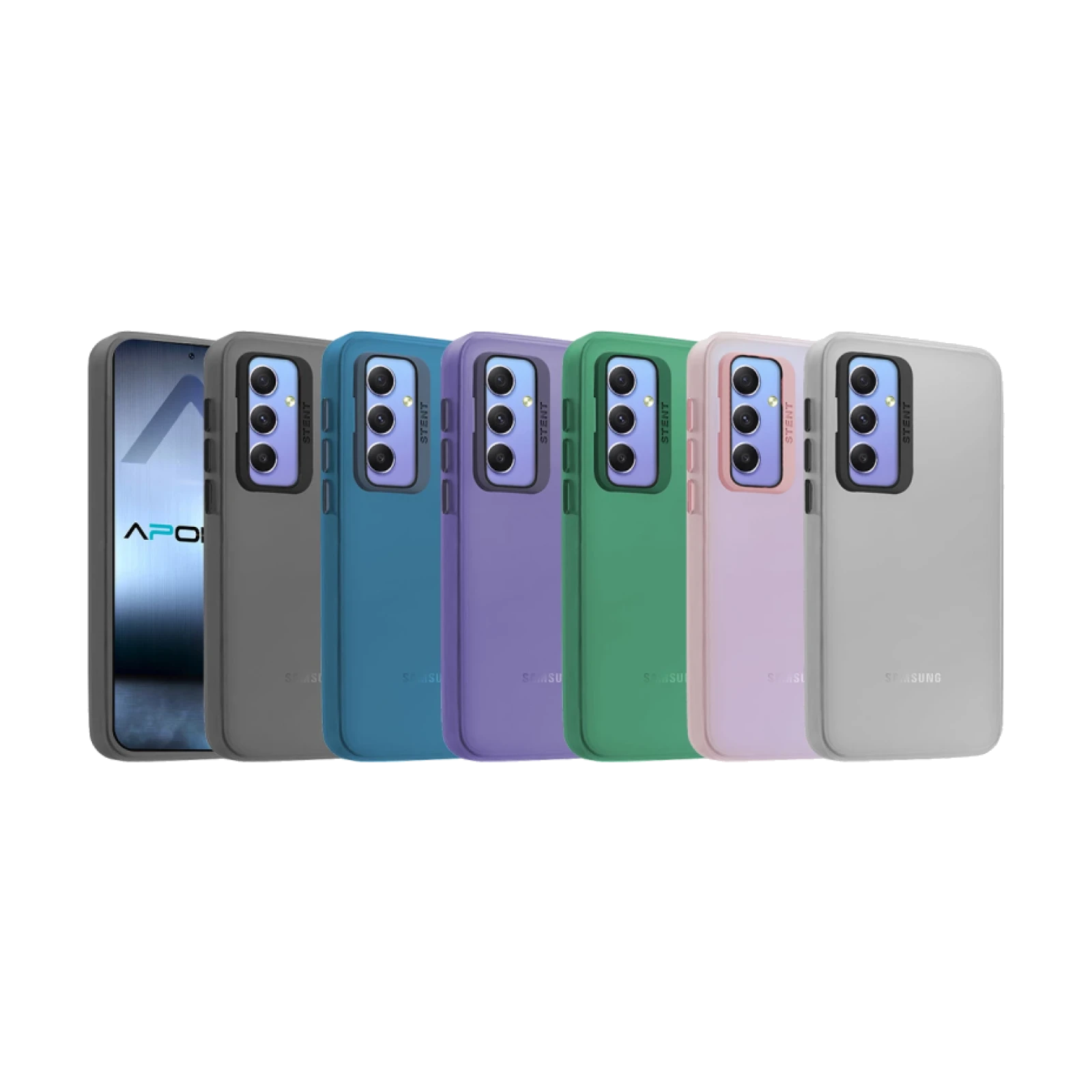 Funda Silicona Mate Con Soporte para Samsung A34 en